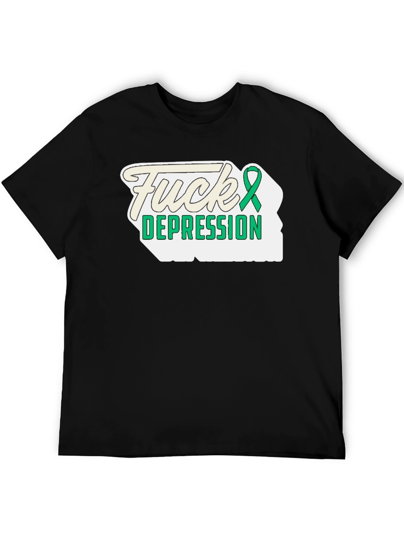 Fuck Depression T-Shirt - Mental Health Awareness Ribbon Tee
