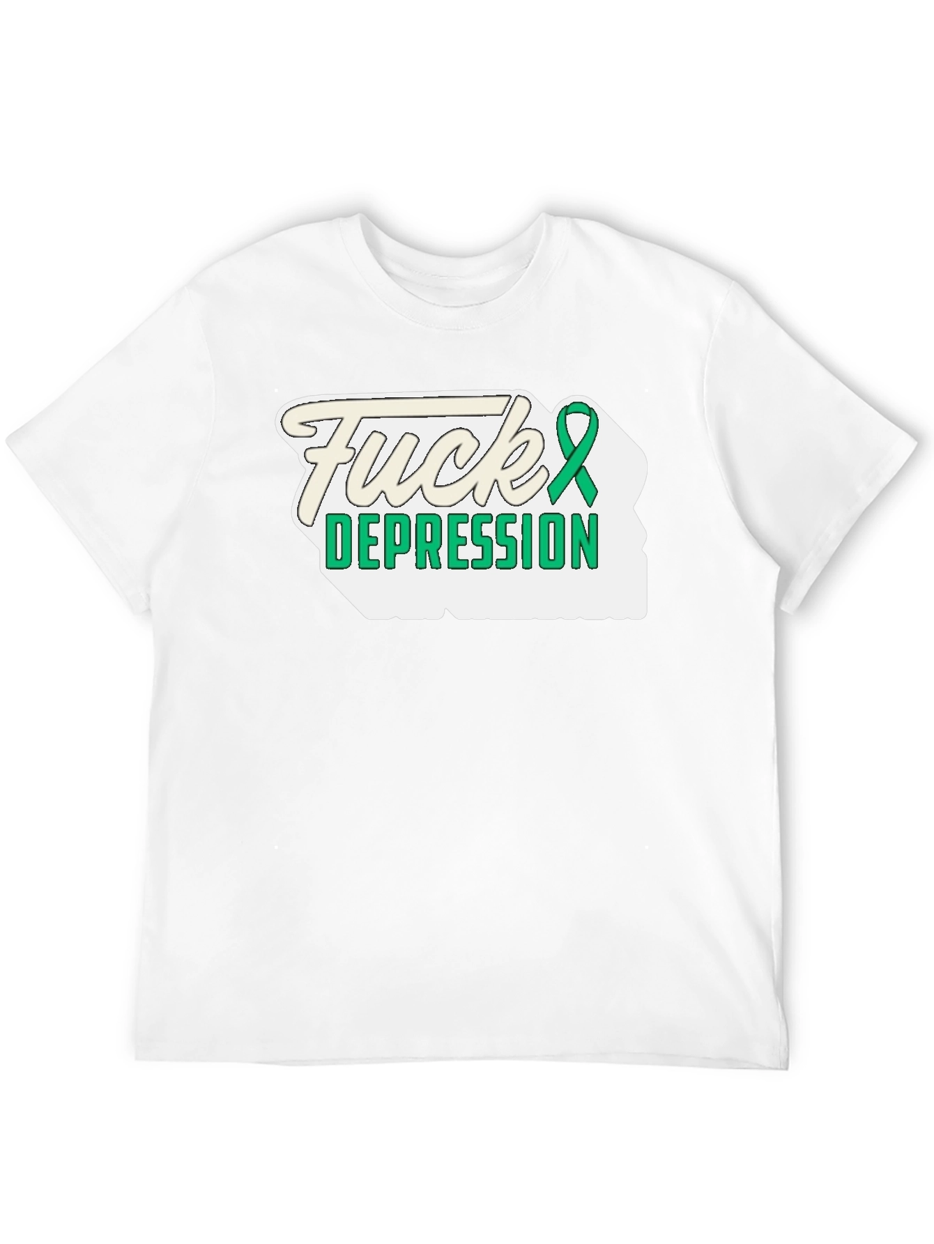 Fuck Depression T-Shirt - Mental Health Awareness Ribbon Tee