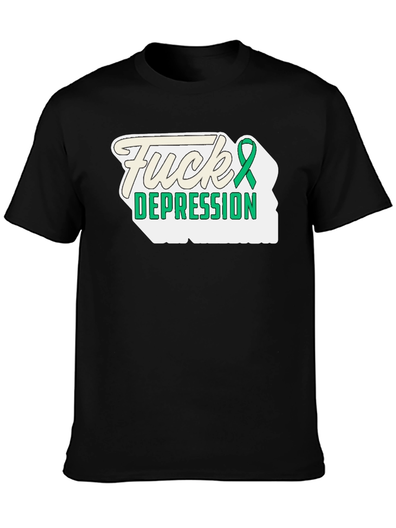 Fuck Depression T-Shirt - Mental Health Awareness Ribbon Tee