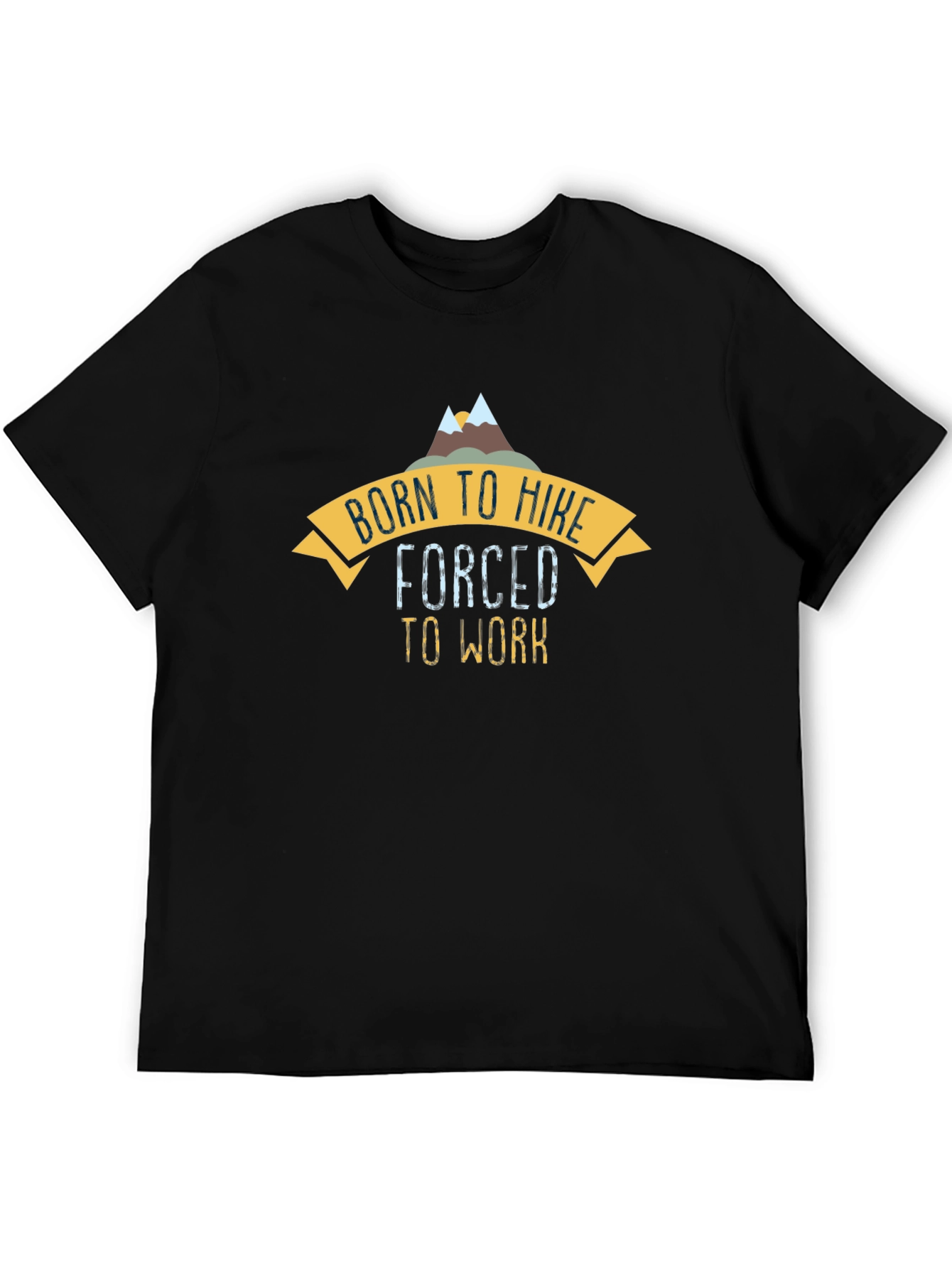 Born to Hike Mens Black Graphic Tee