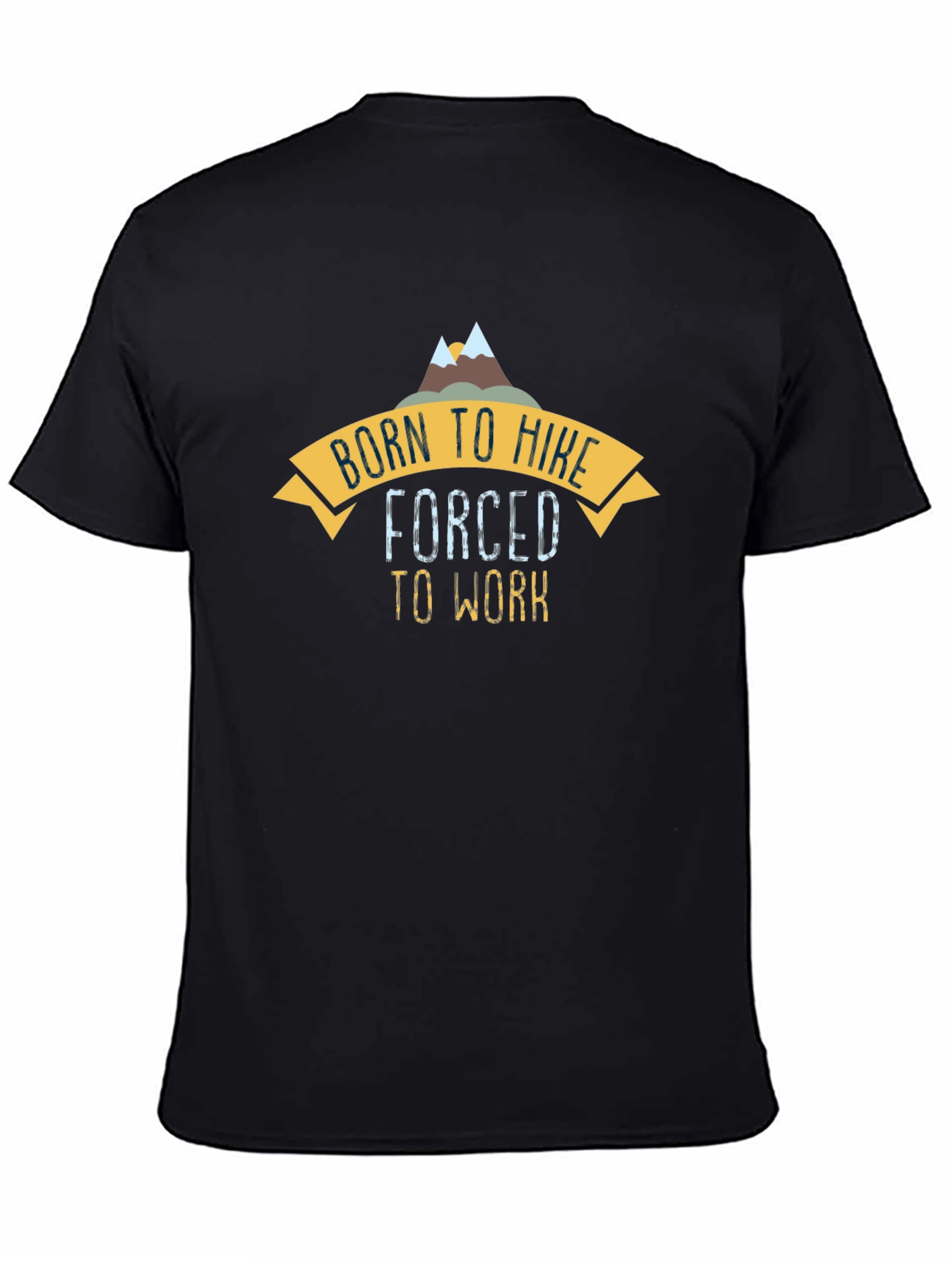 Born to Hike Mens Black Graphic Tee