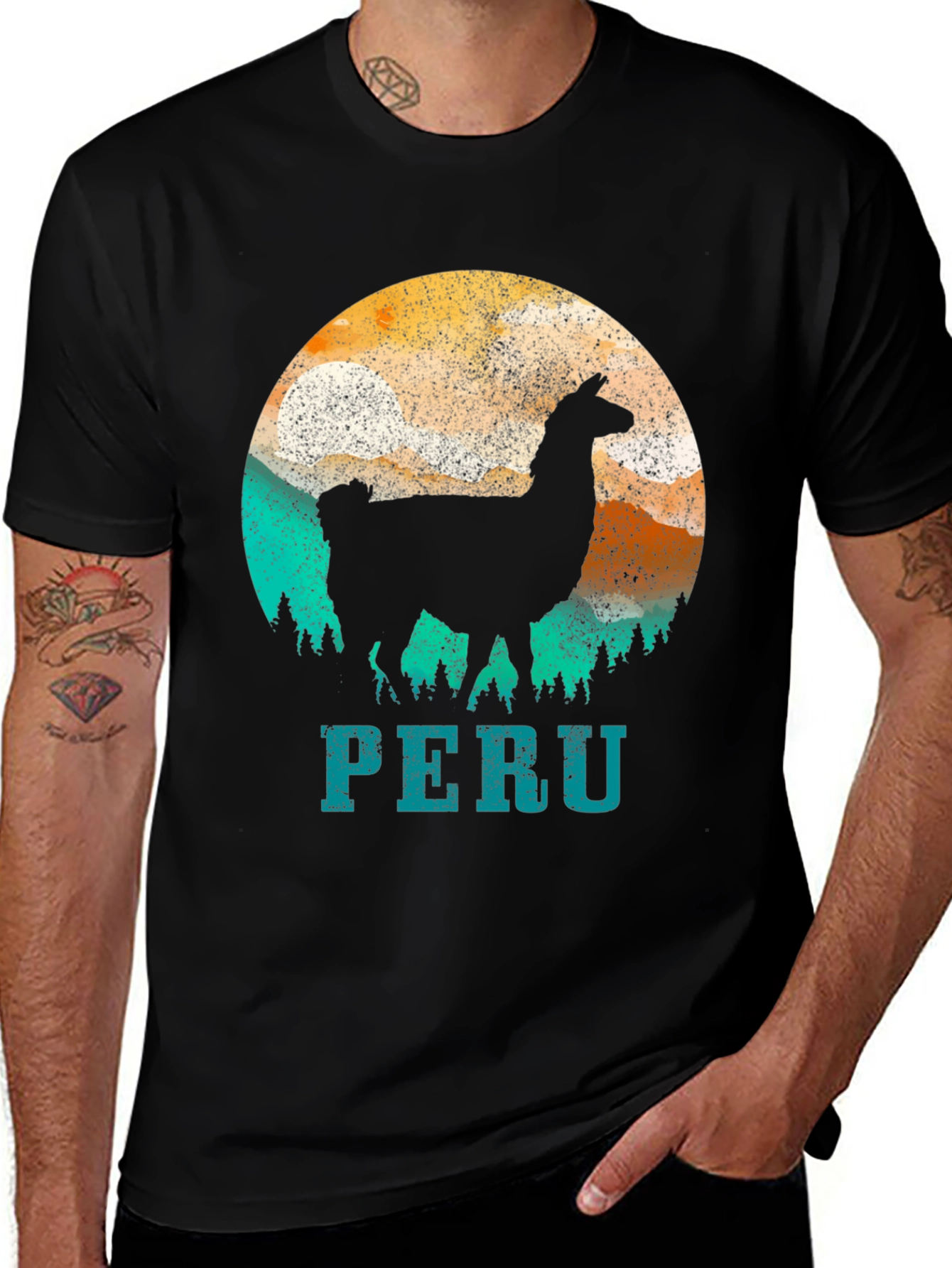 Peru Llama Graphic Tee