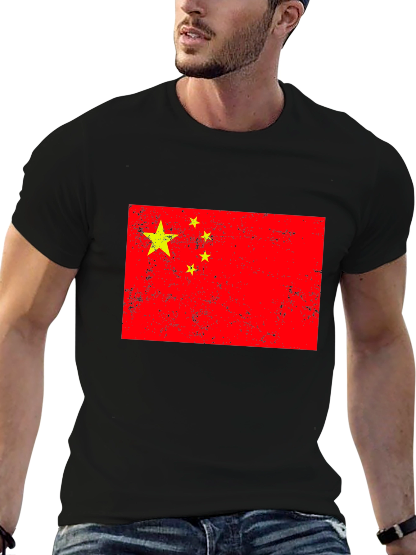 China Flag Grunge T-Shirt Patriotic Style