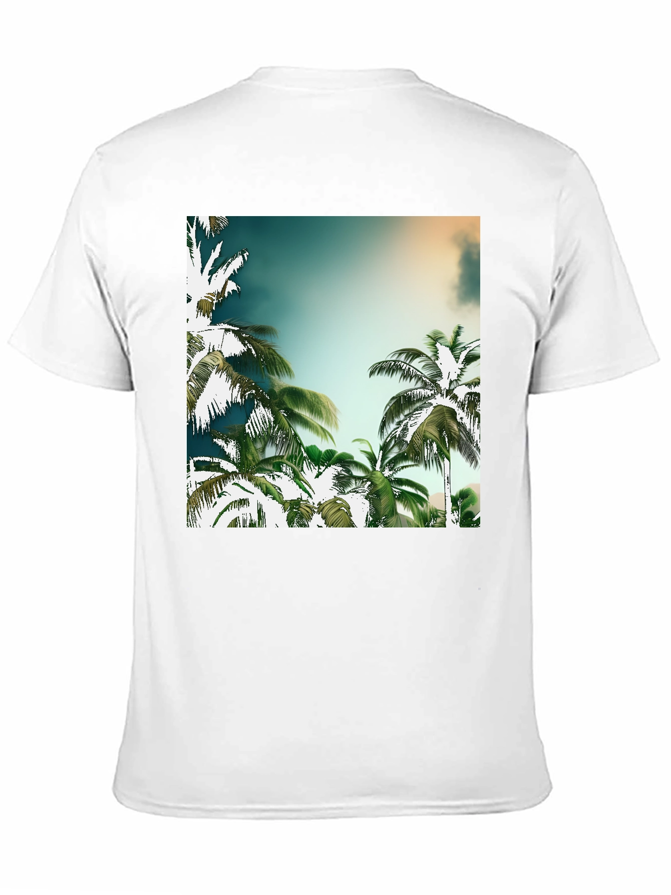 Tropical Palm Tree Graphic Black T-Shirt