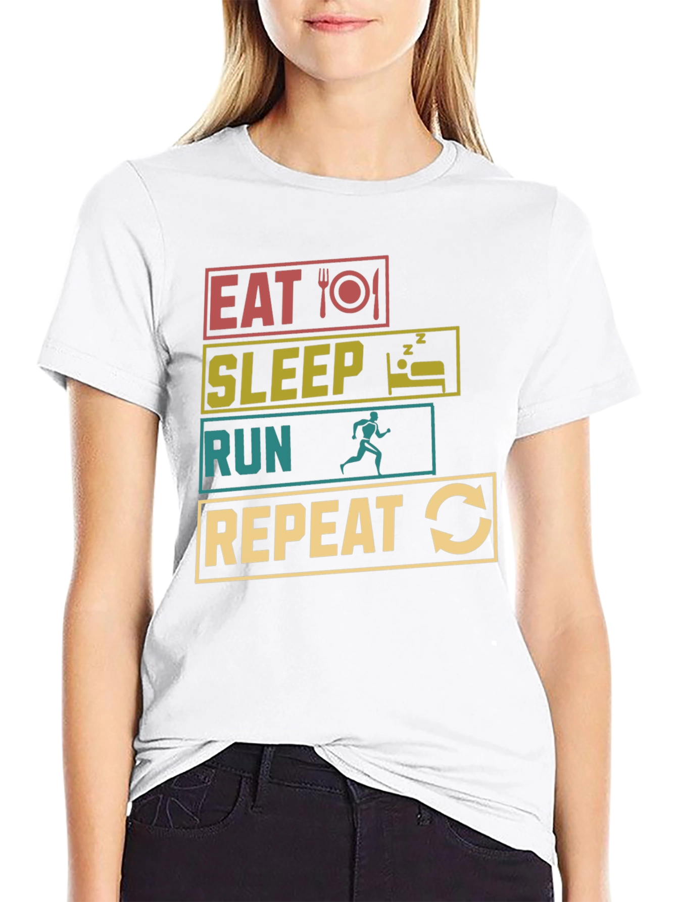 Eat Sleep Run Repeat Graphic Tee