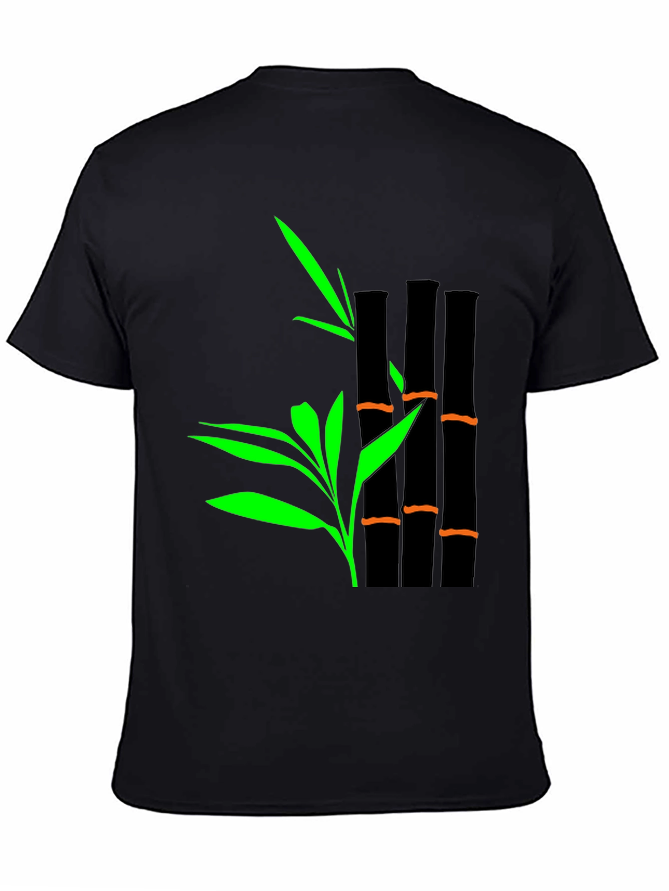 Bamboo Graphic Print T-Shirt - Stylish Casual Tee