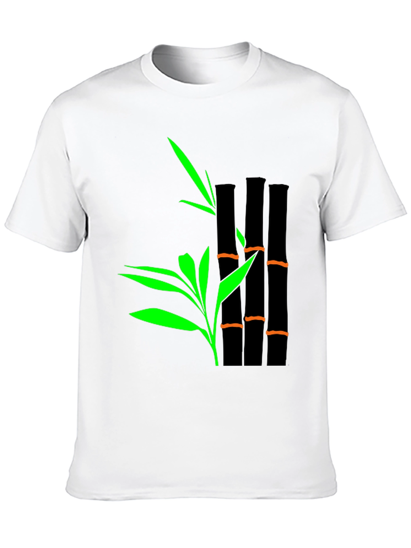Bamboo Graphic Print T-Shirt - Stylish Casual Tee