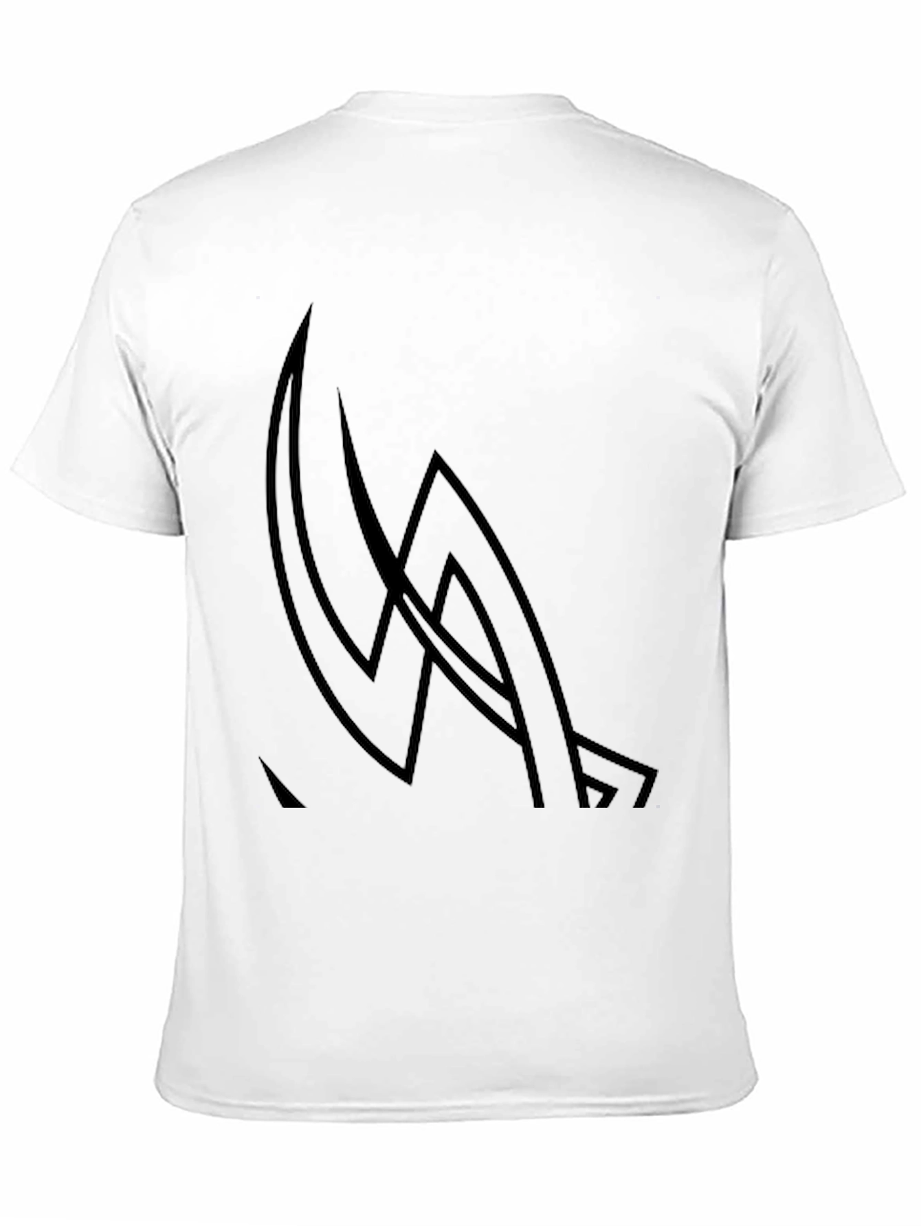 Modern Black Graphic Tee - Abstract Design