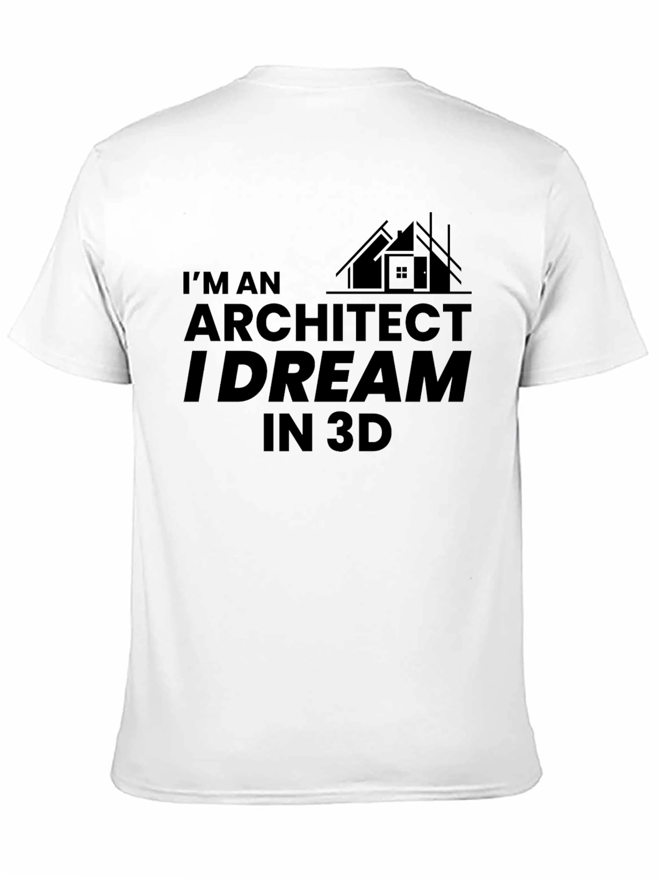 Architect Dream 3D Black Cotton T-Shirt