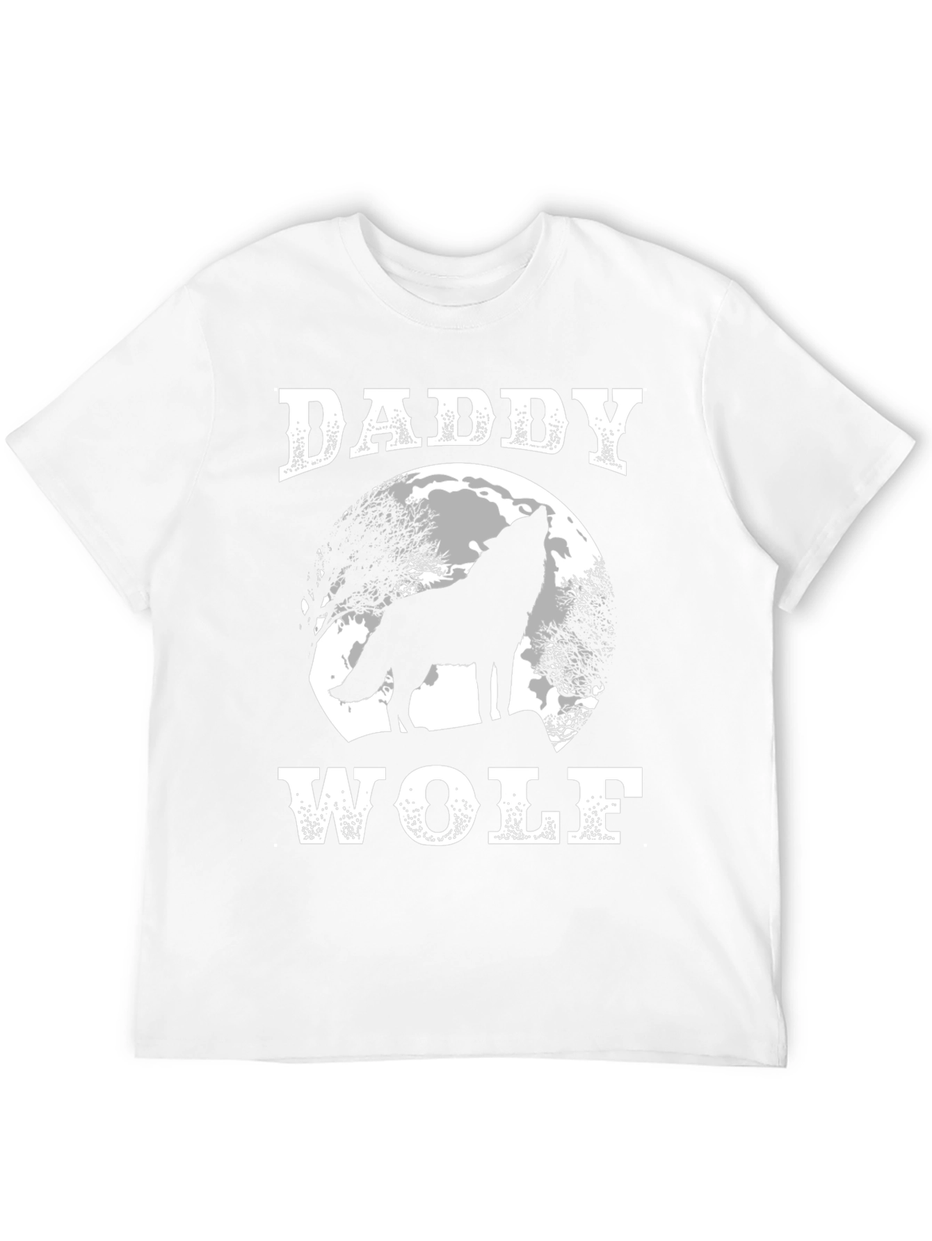 Daddy Wolf T-Shirt - Howling Wolf Design