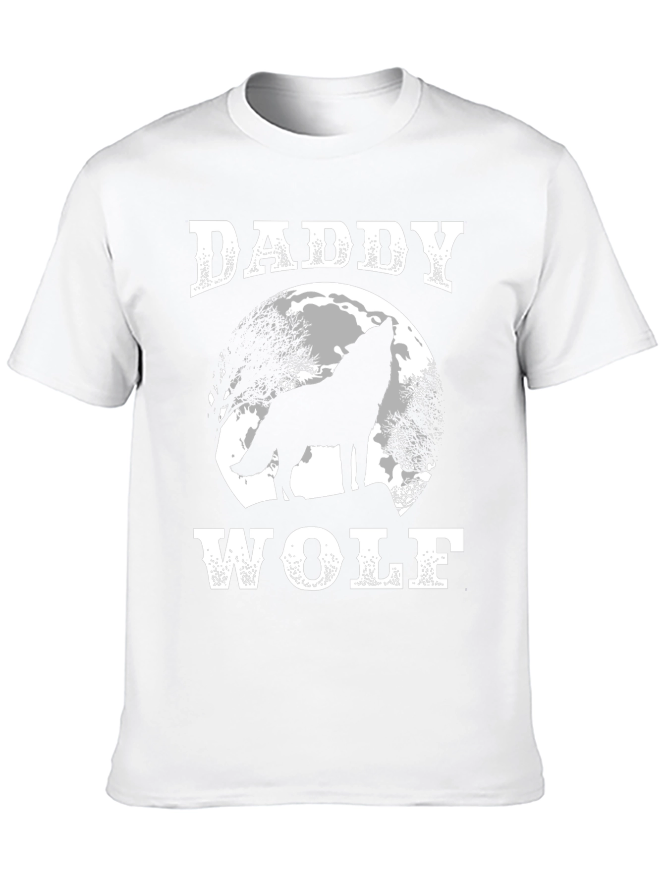 Daddy Wolf T-Shirt - Howling Wolf Design