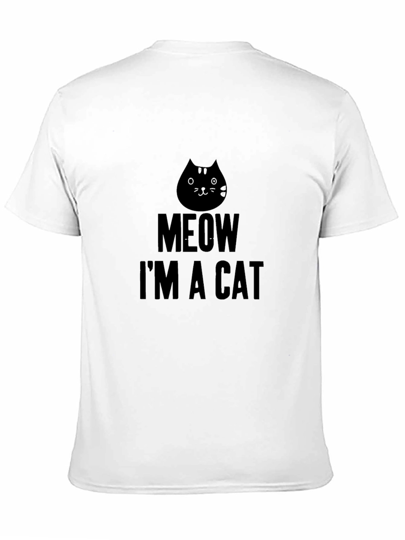 Meow Im A Cat Black T-Shirt