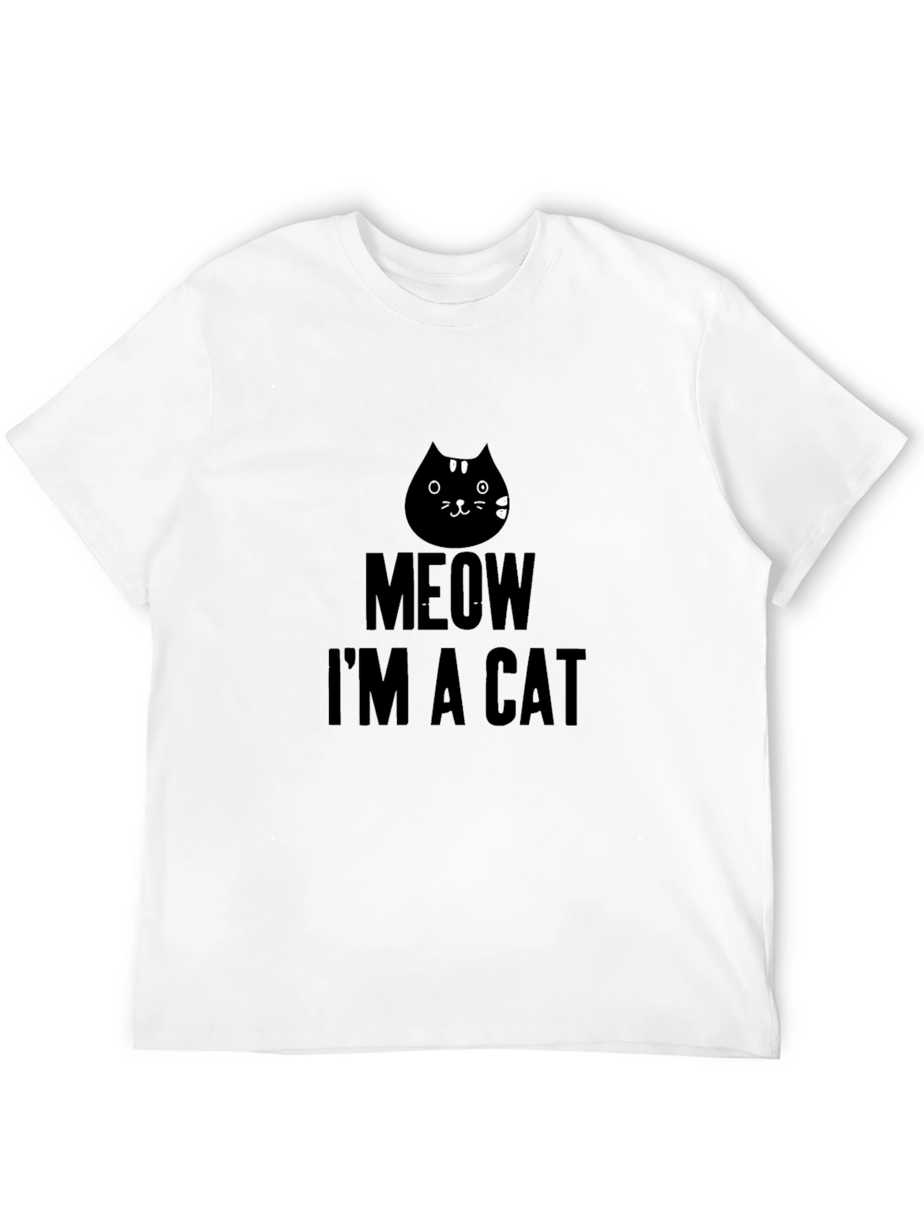 Meow Im A Cat Black T-Shirt