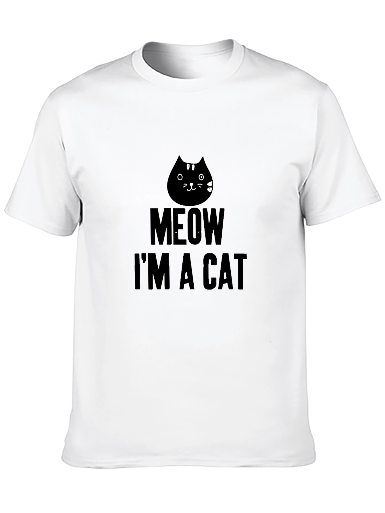 Meow Im A Cat Black T-Shirt