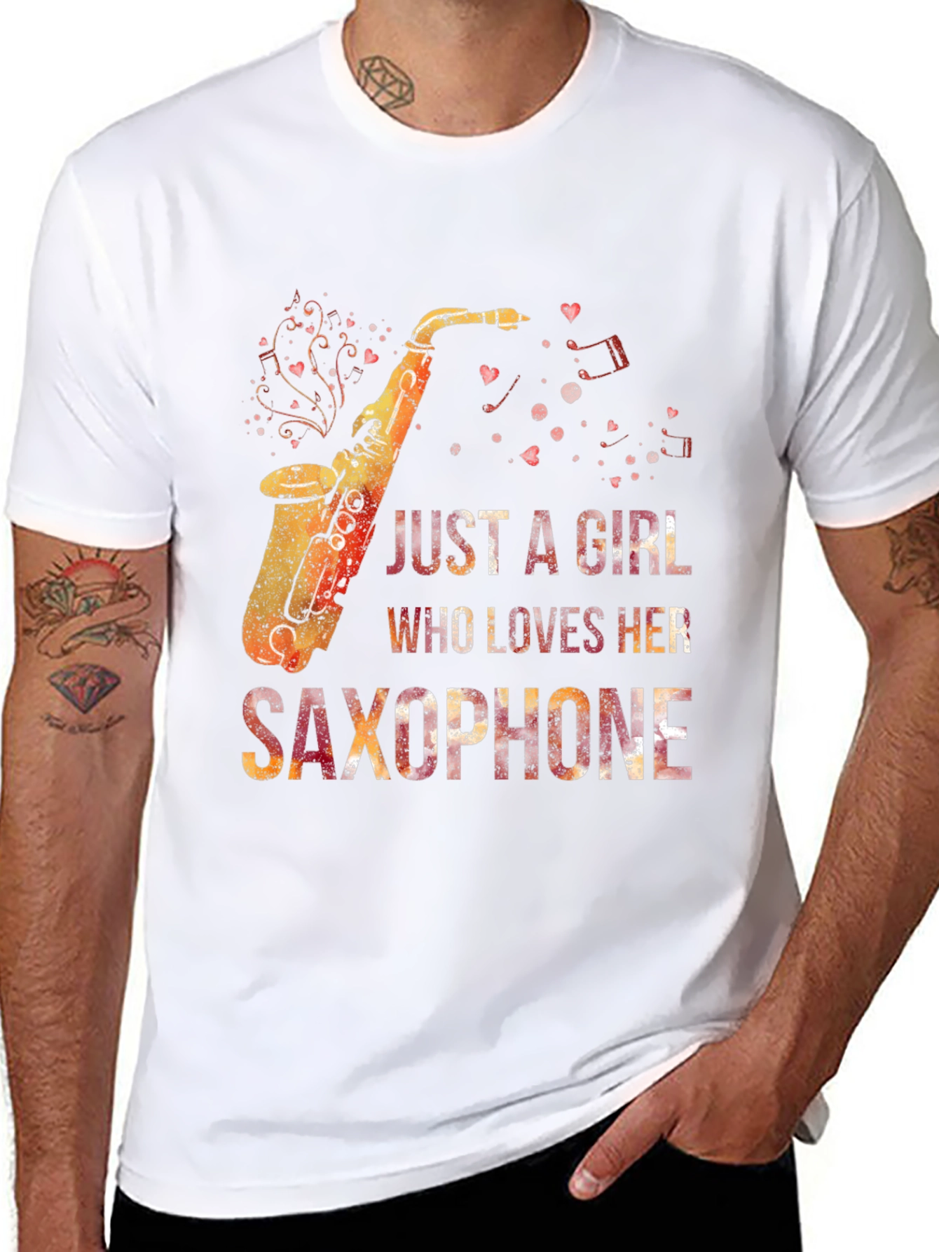 Just a Girl Who Loves Saxophone T-Shirt