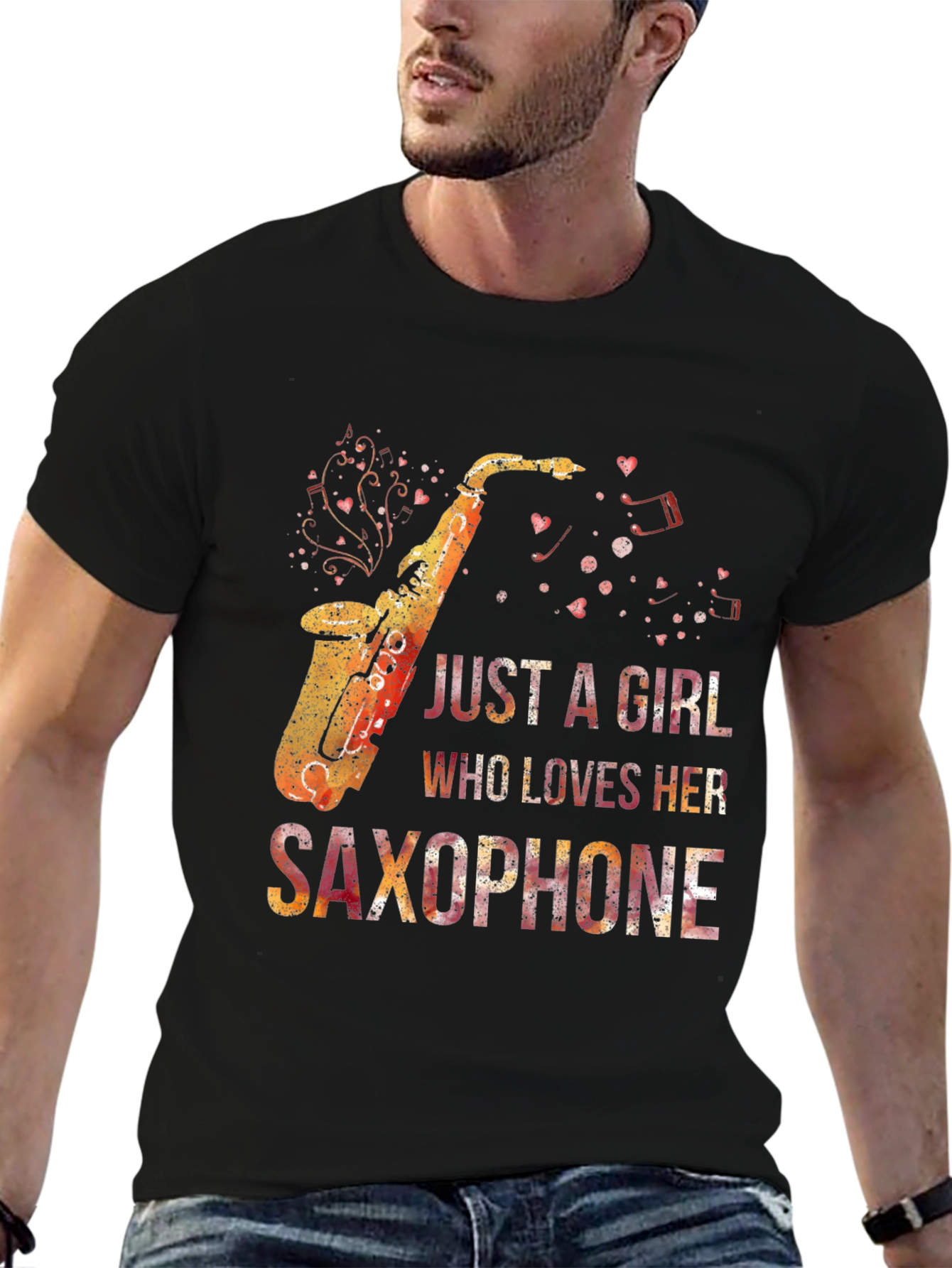 Just a Girl Who Loves Saxophone T-Shirt
