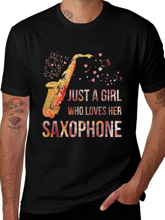 Just a Girl Who Loves Saxophone T-Shirt