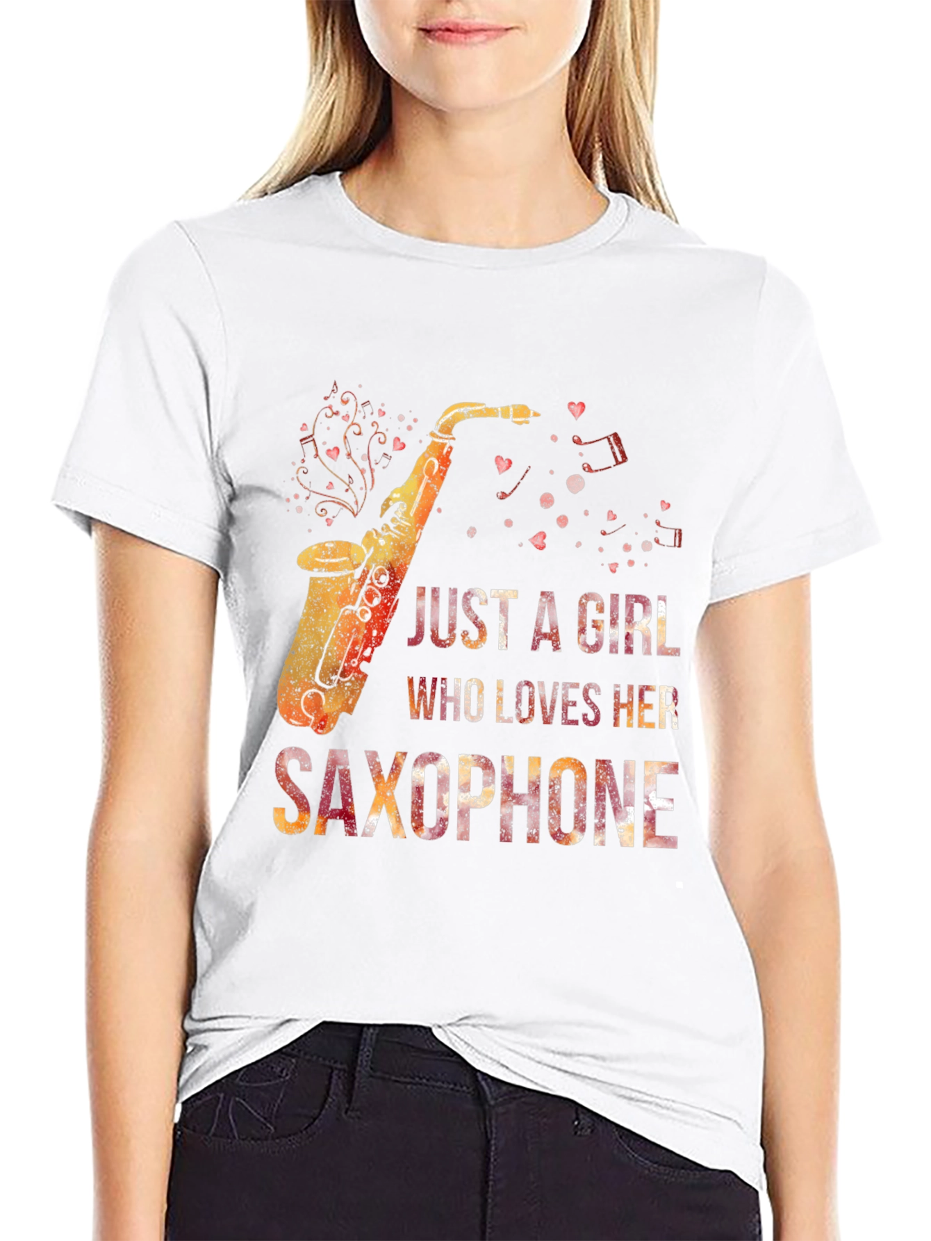 Just a Girl Who Loves Saxophone T-Shirt