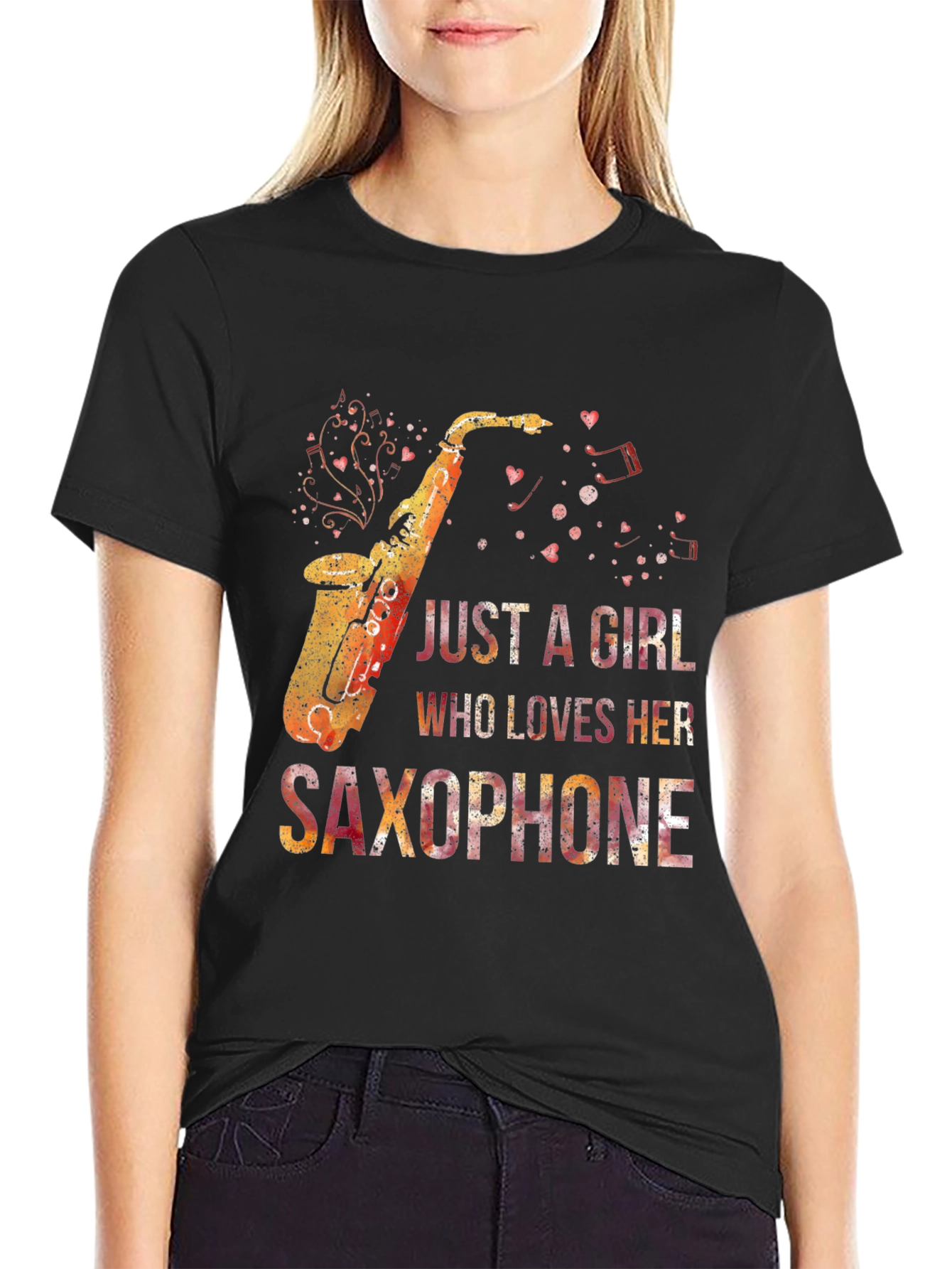 Just a Girl Who Loves Saxophone T-Shirt