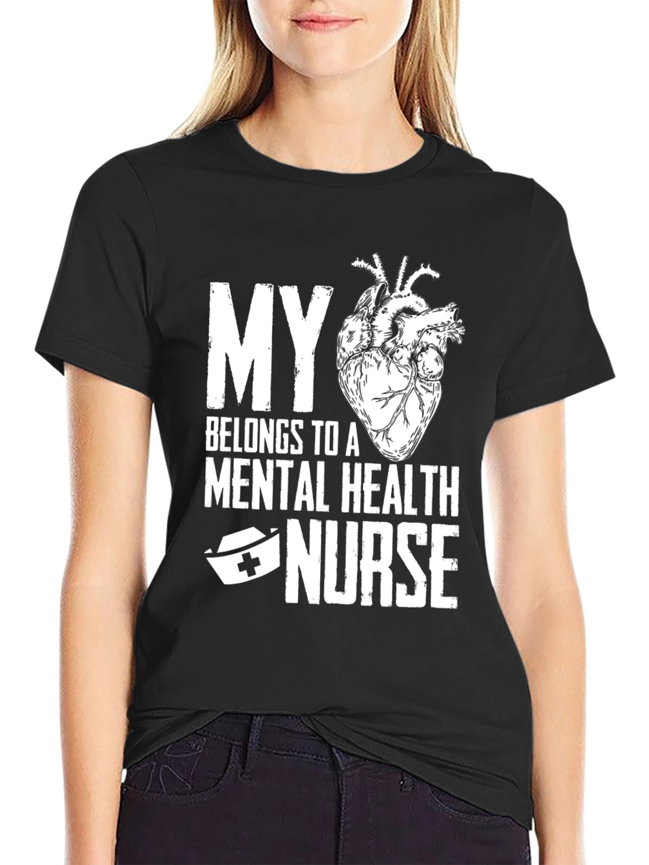 Mental Health Nurse Heart T-Shirt