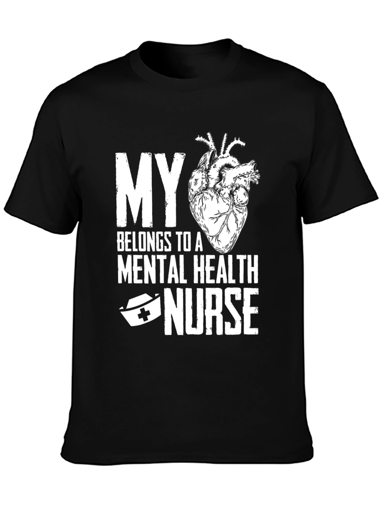 Mental Health Nurse Heart T-Shirt