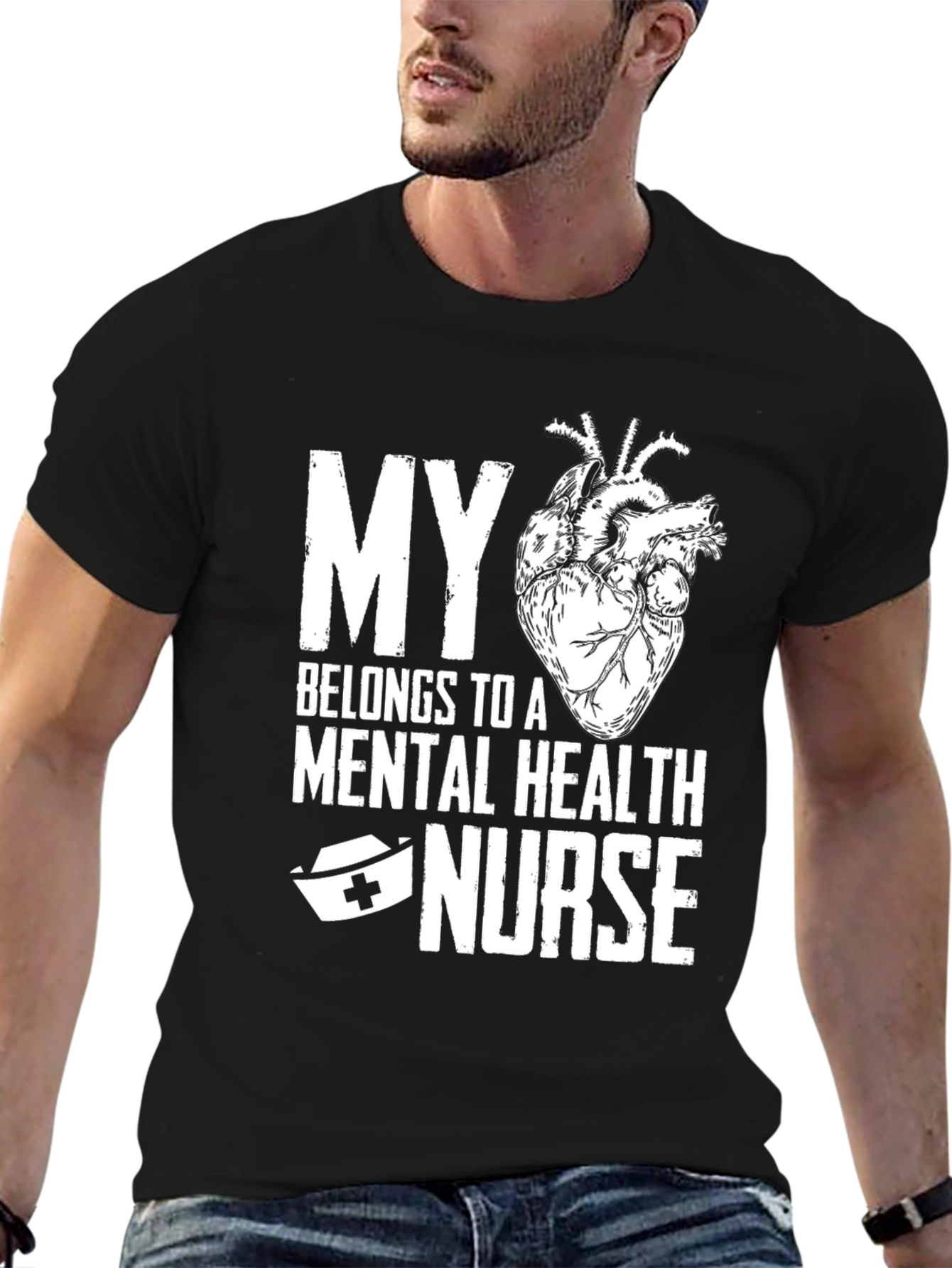 Mental Health Nurse Heart T-Shirt