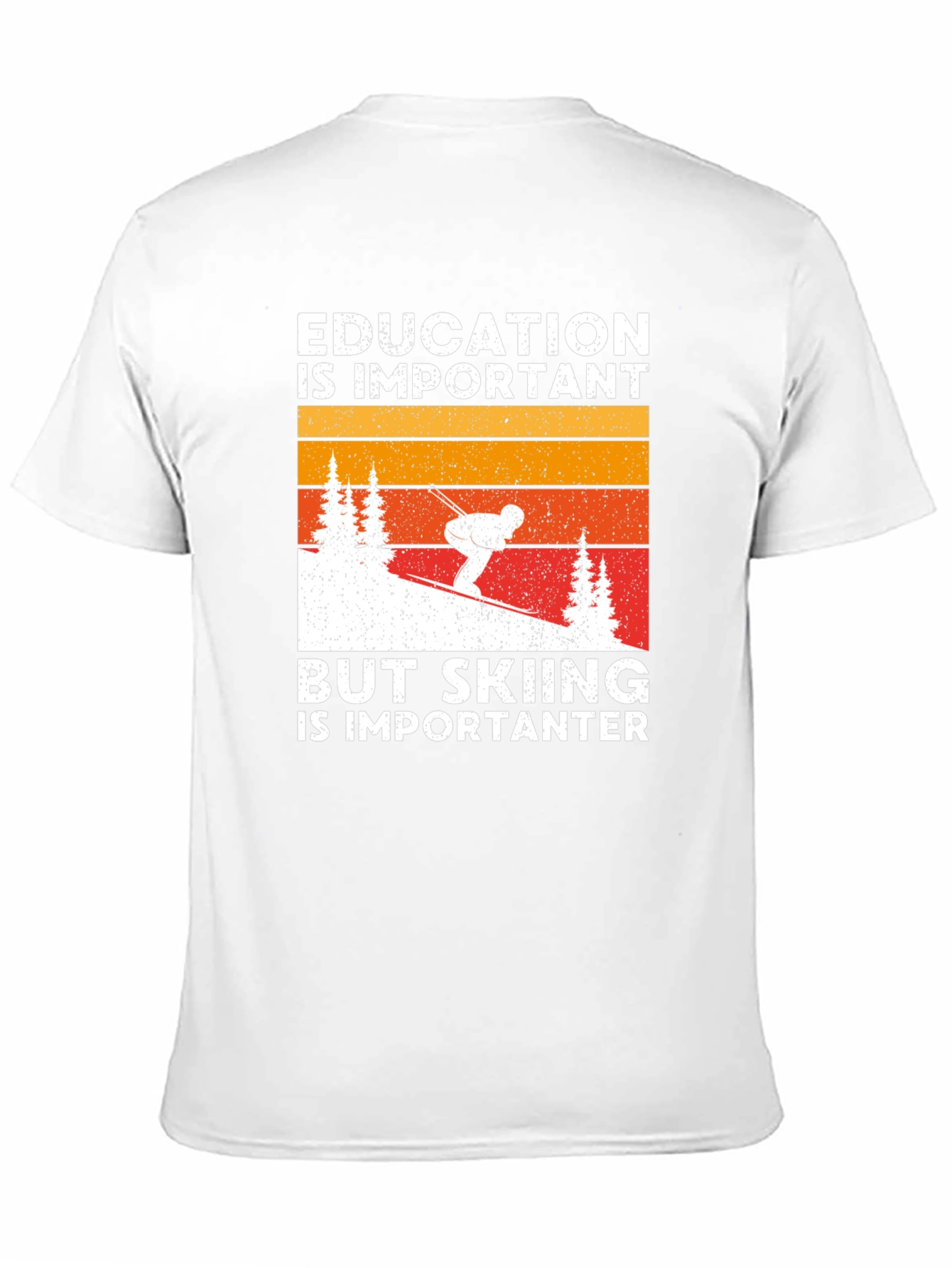 Education is Important But Skiing Tee