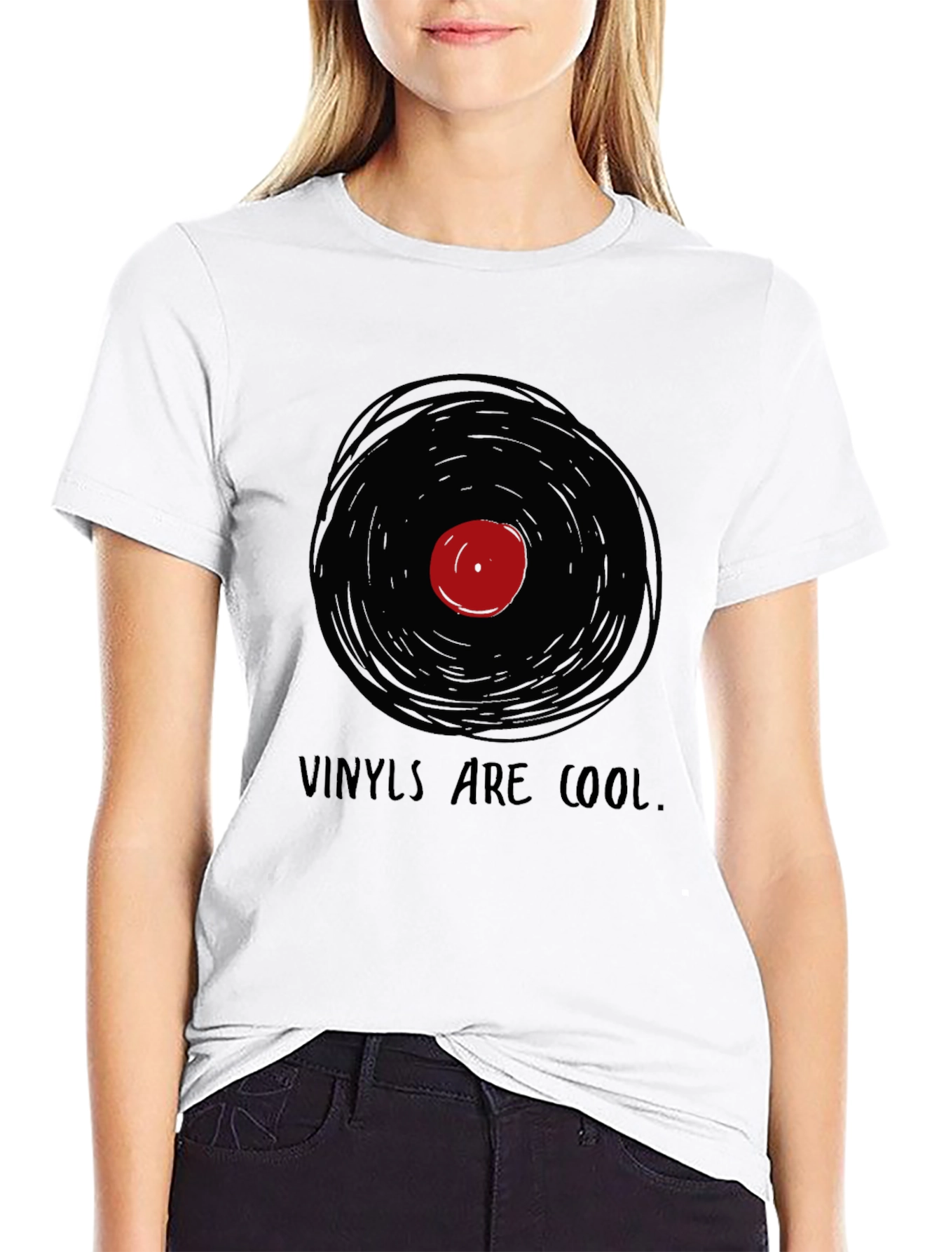 Vinyls Are Cool Graphic Tee - Music Lovers T-Shirt