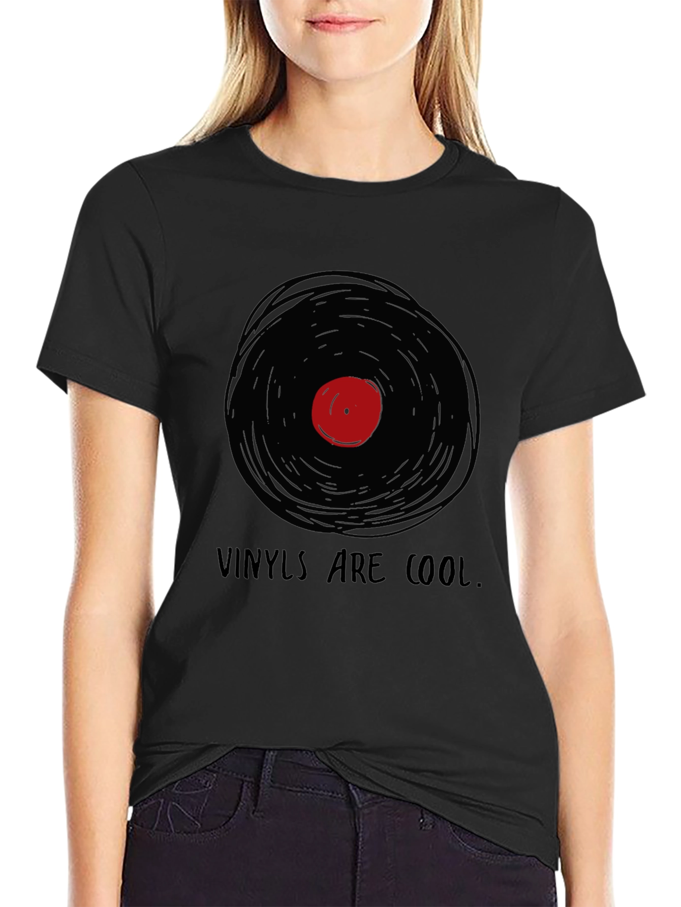 Vinyls Are Cool Graphic Tee - Music Lovers T-Shirt