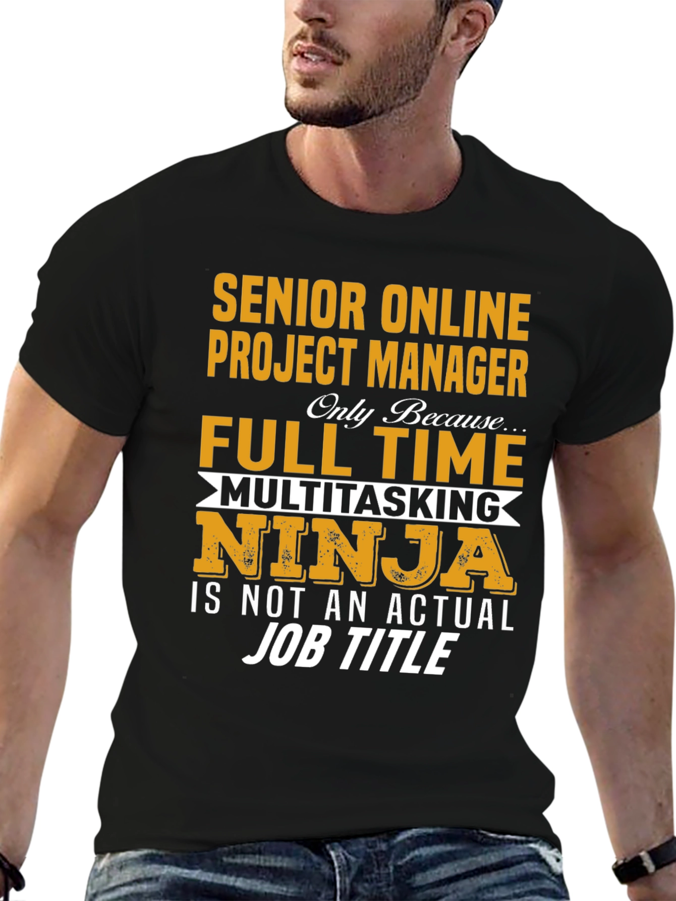 Senior Project Manager Full Time Ninja T-Shirt