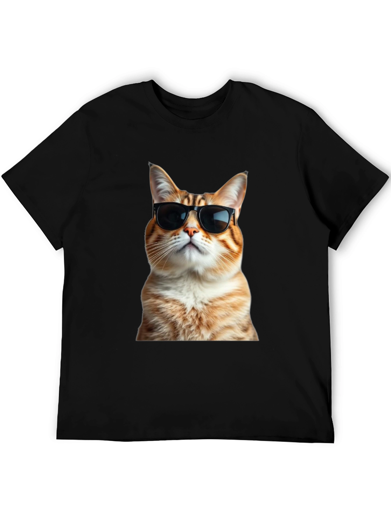 Cool Cat T-Shirt - Black Cotton Tee