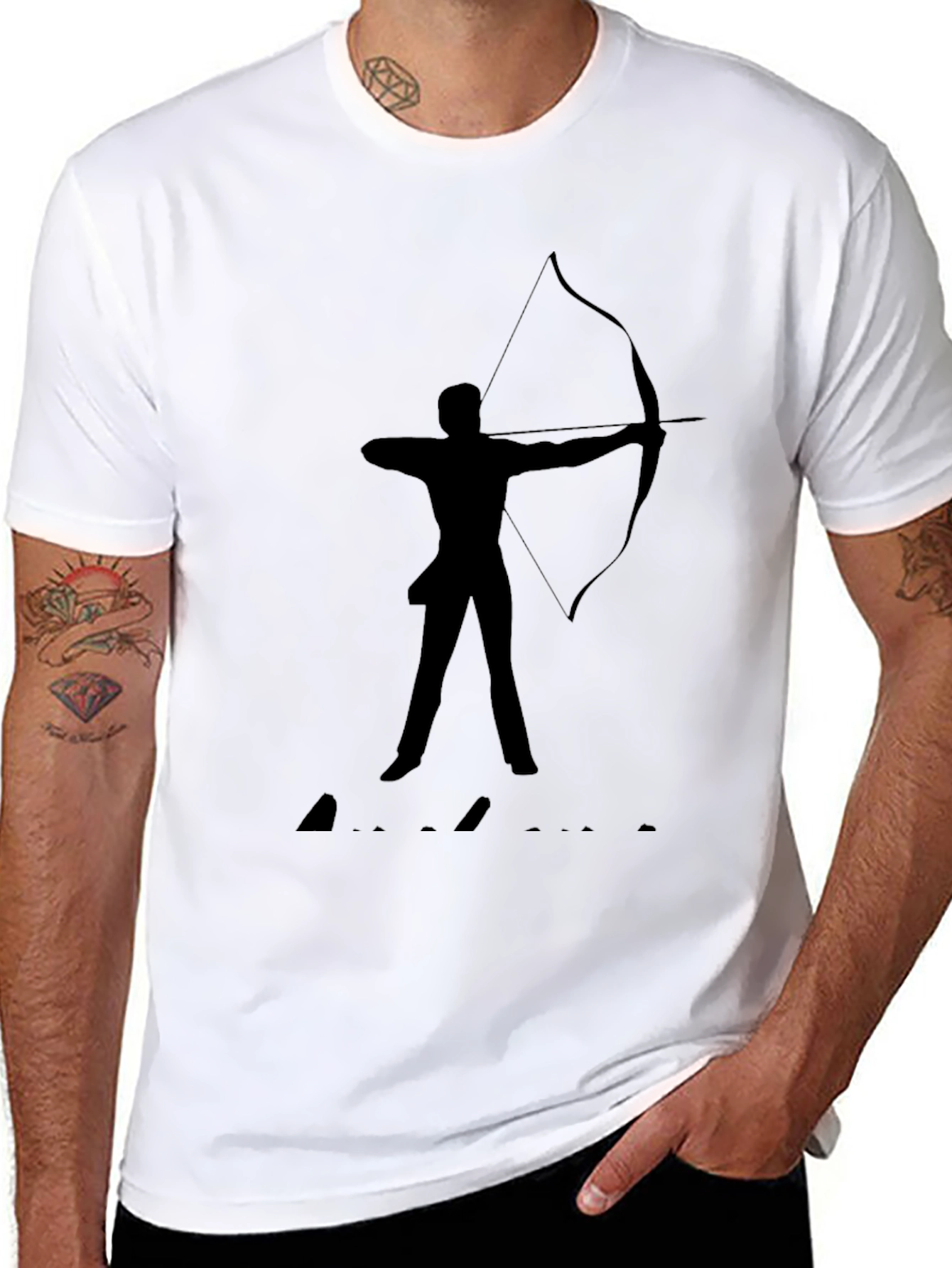 Archery Silhouette Black T-Shirt