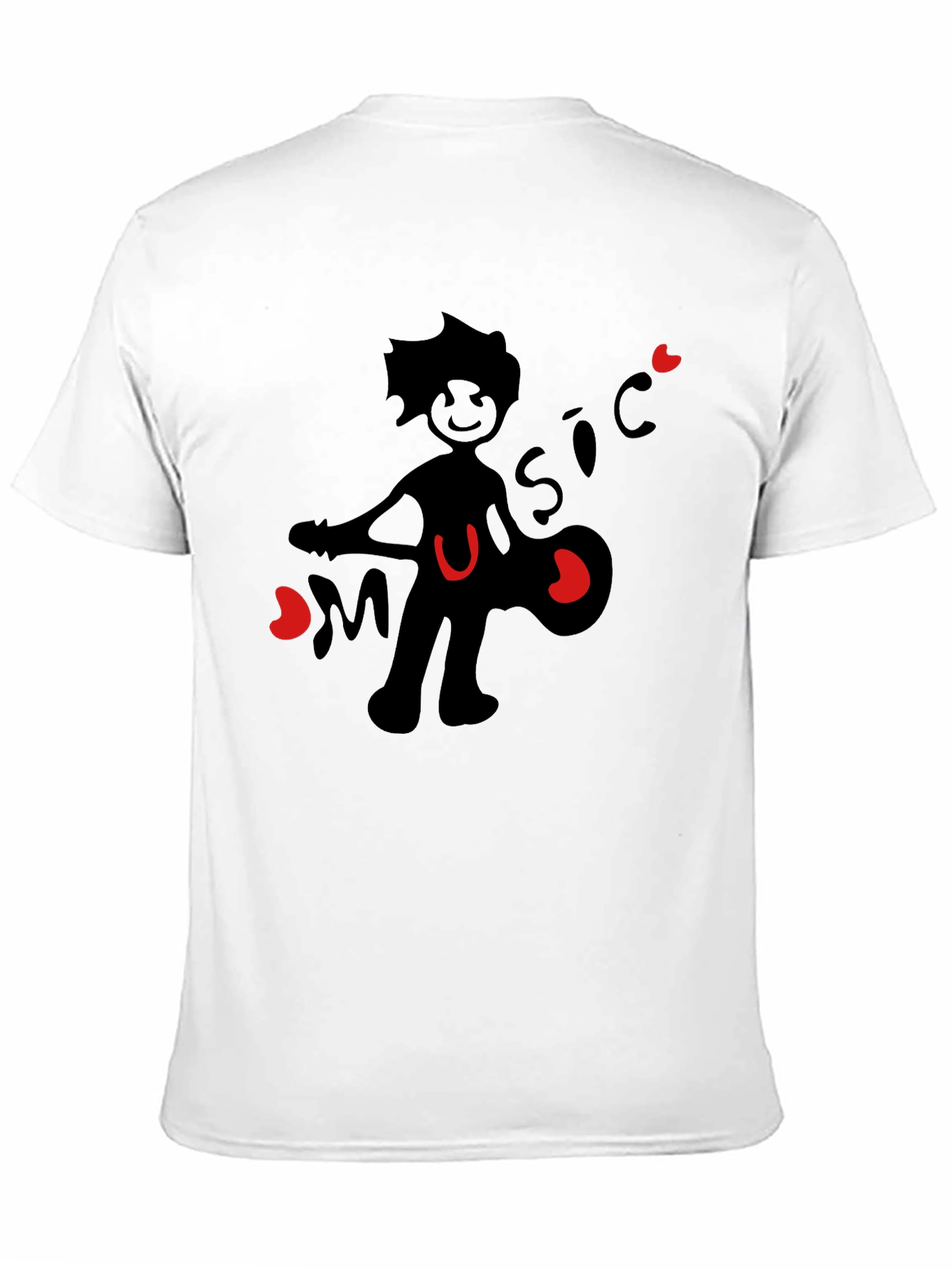 Music Lover Graphic T-Shirt - Black Cotton Tee