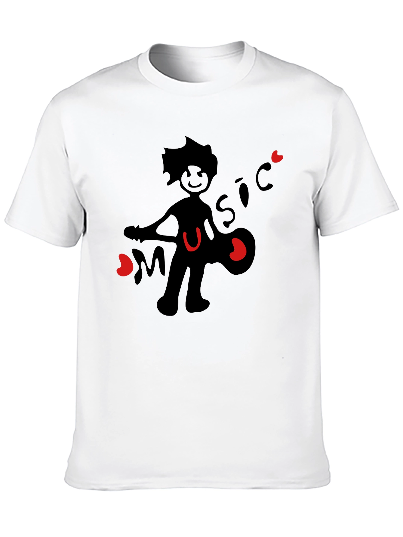 Music Lover Graphic T-Shirt - Black Cotton Tee