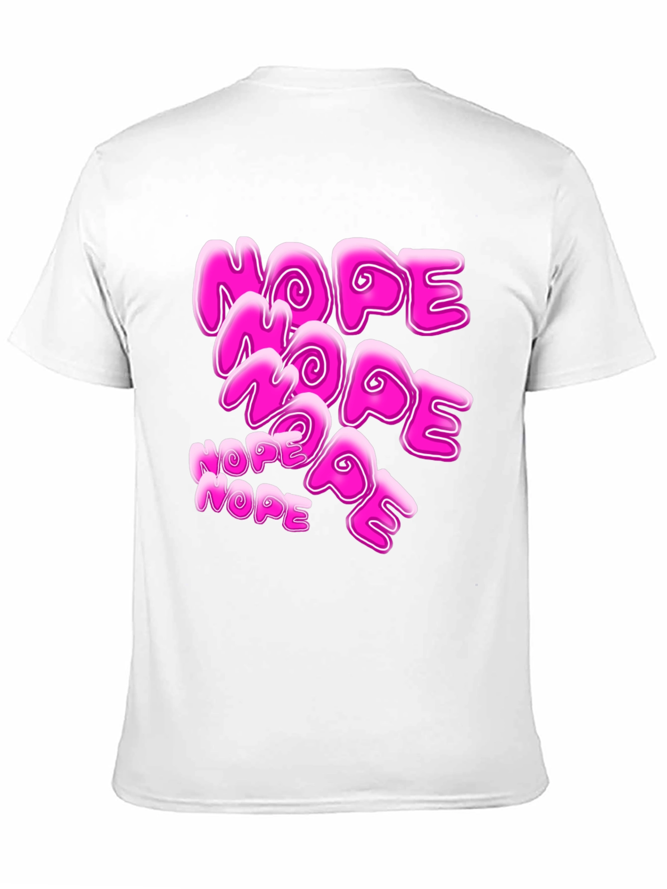 Nope Graphic Tee - Trendy Pink Word Design