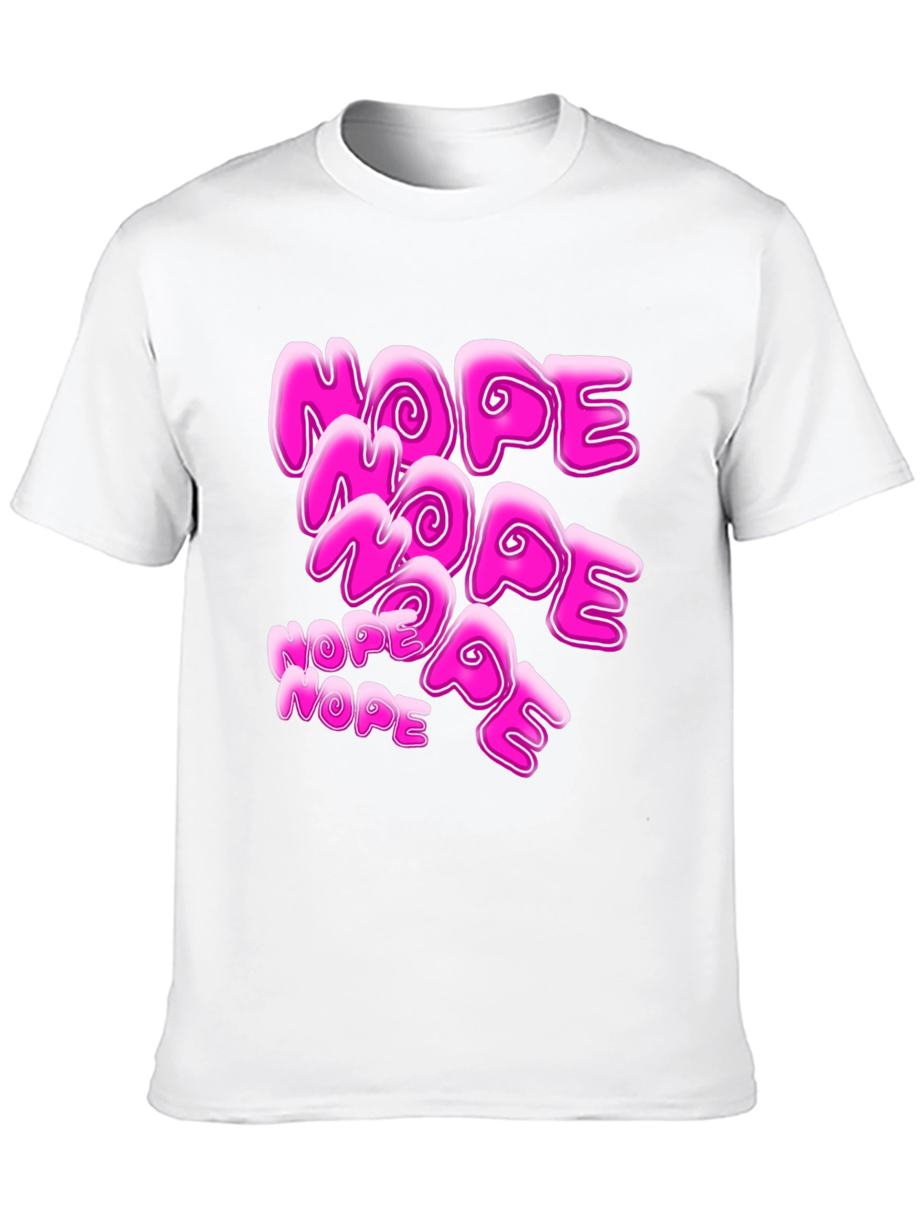 Nope Graphic Tee - Trendy Pink Word Design
