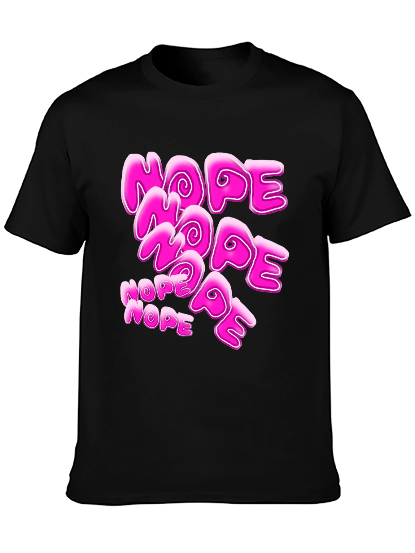 Nope Graphic Tee - Trendy Pink Word Design