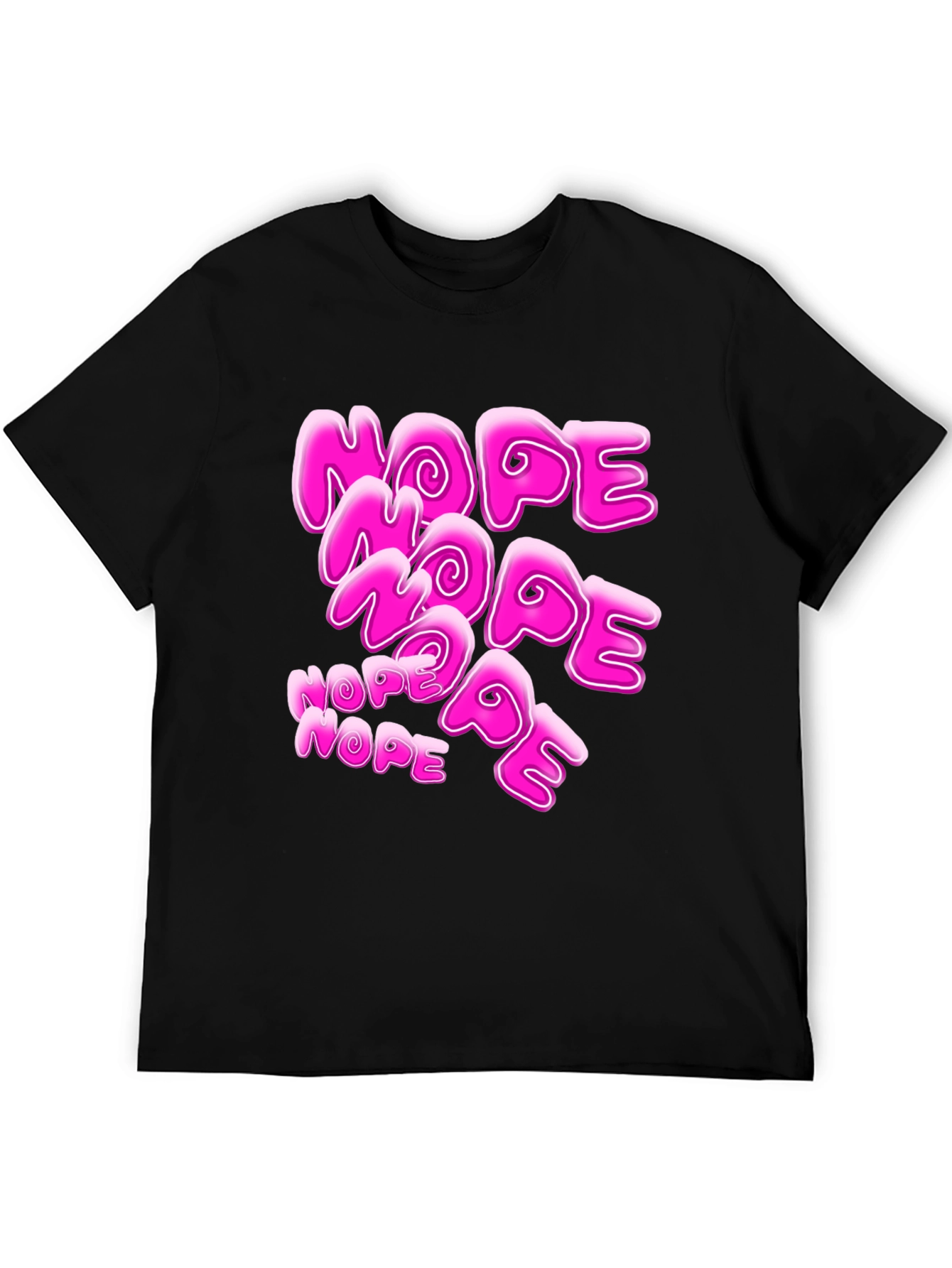 Nope Graphic Tee - Trendy Pink Word Design