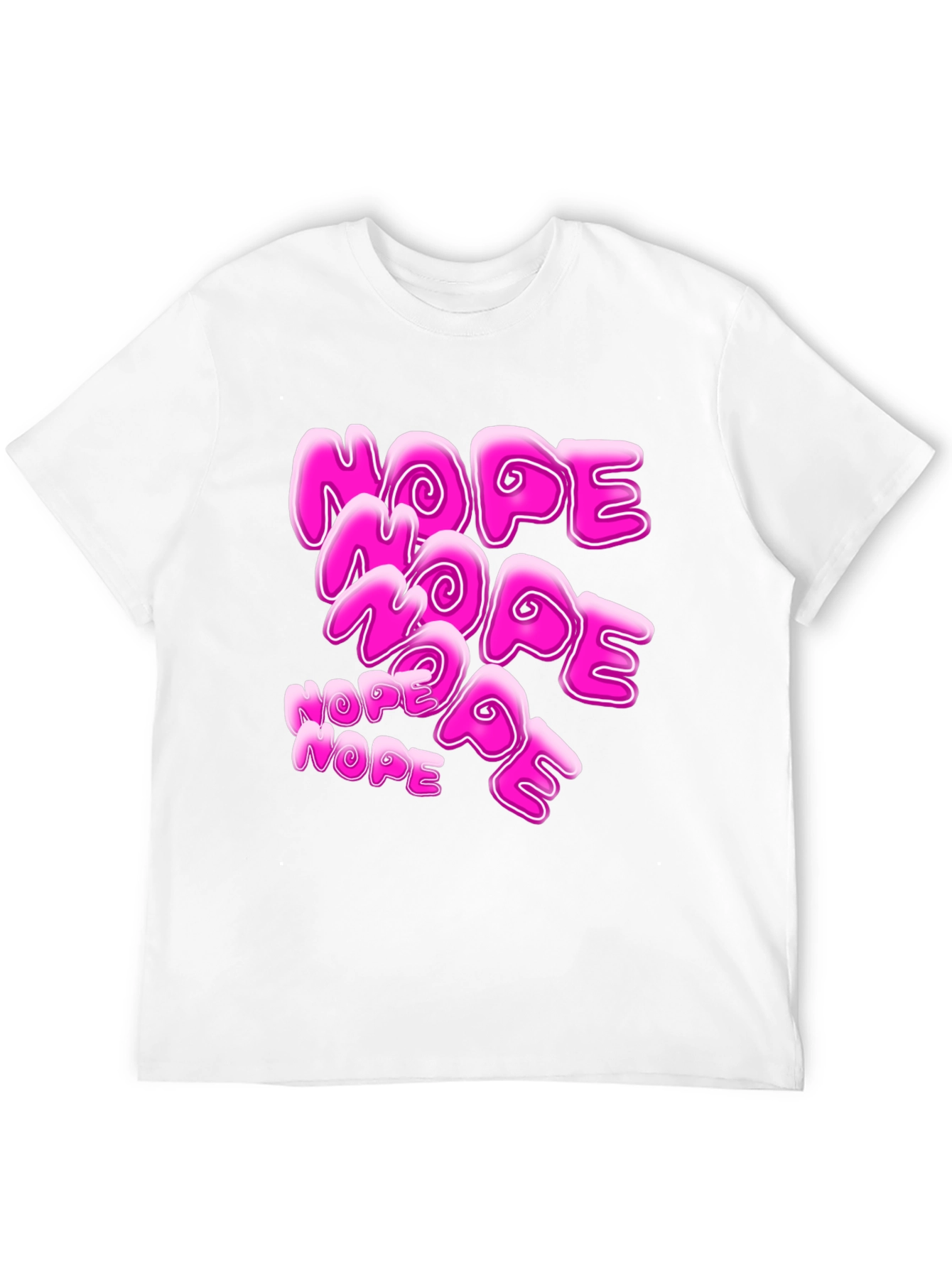 Nope Graphic Tee - Trendy Pink Word Design