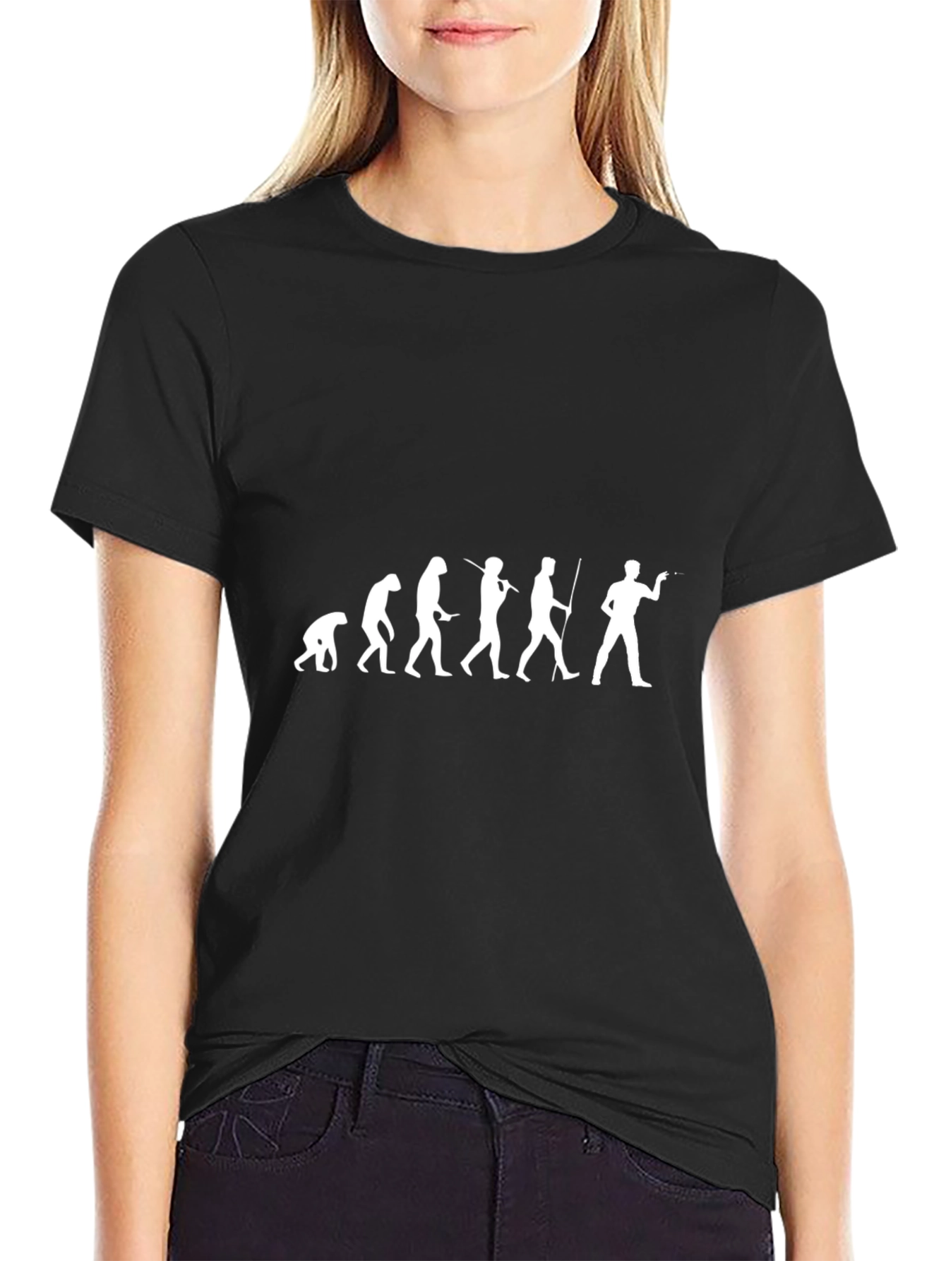 Evolution of Dart Thrower Graphic Tee - Black