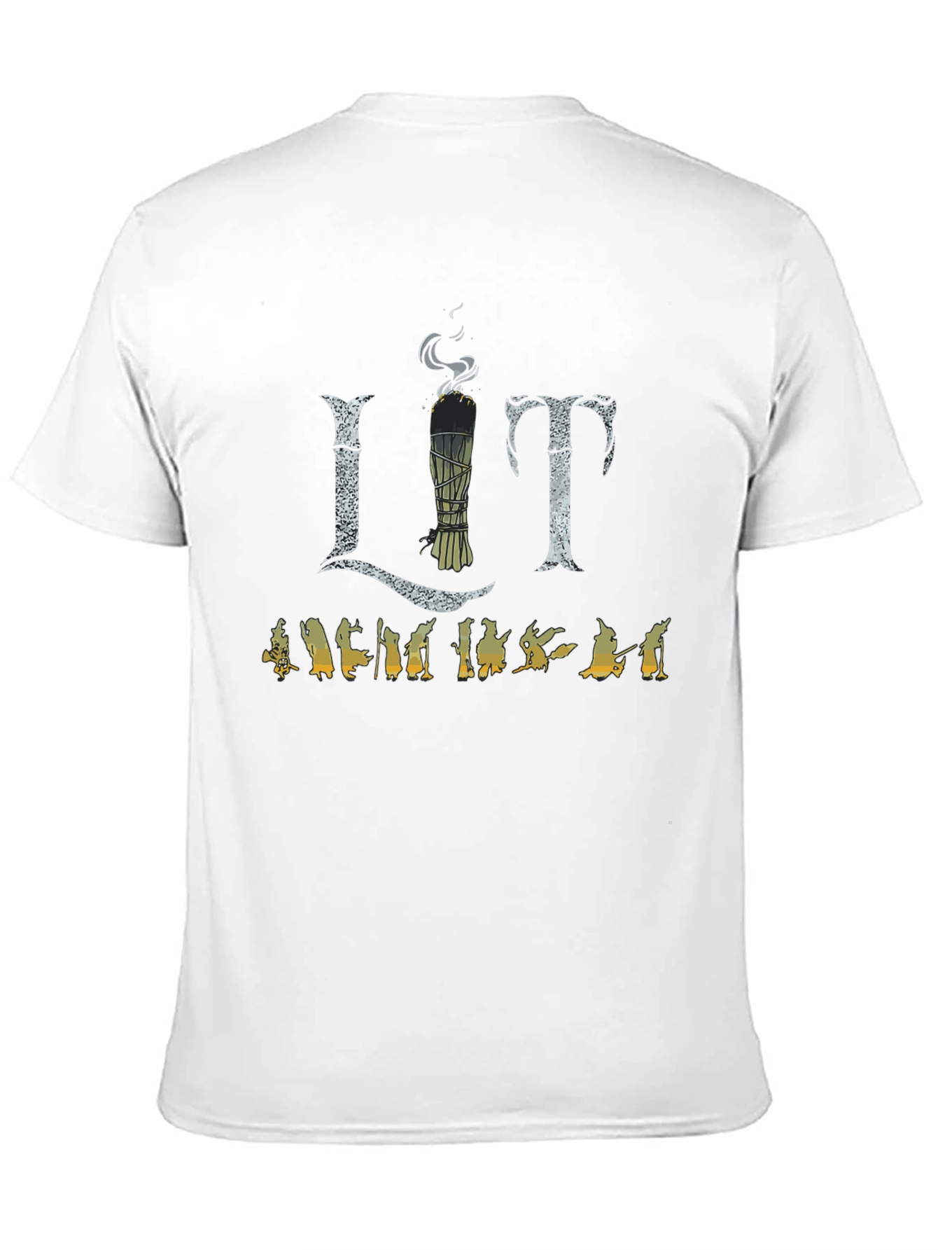 Lit Sage Smudge T-Shirt - Unisex Black Tee