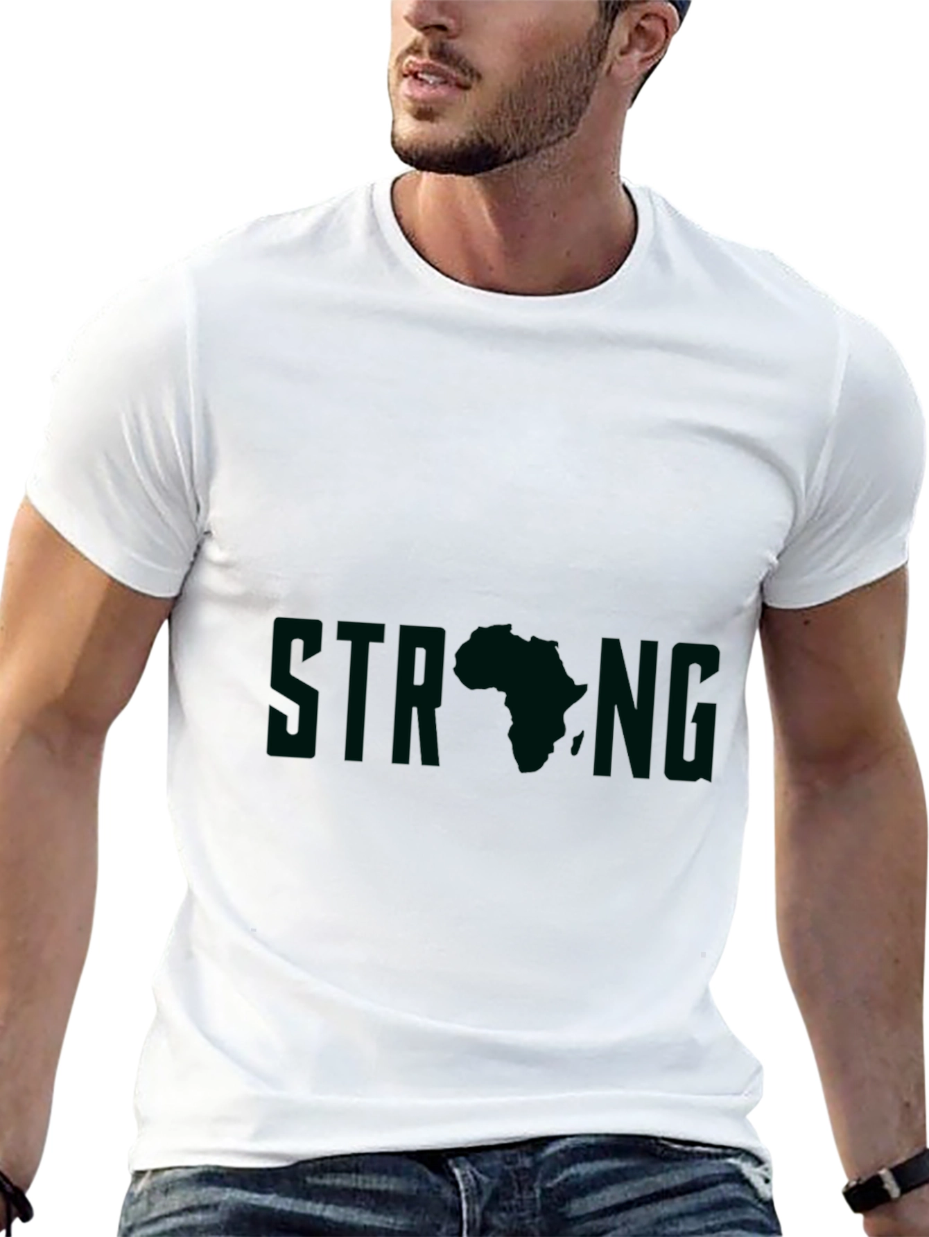 Strong Africa Graphic Tee - Black Unisex T-Shirt