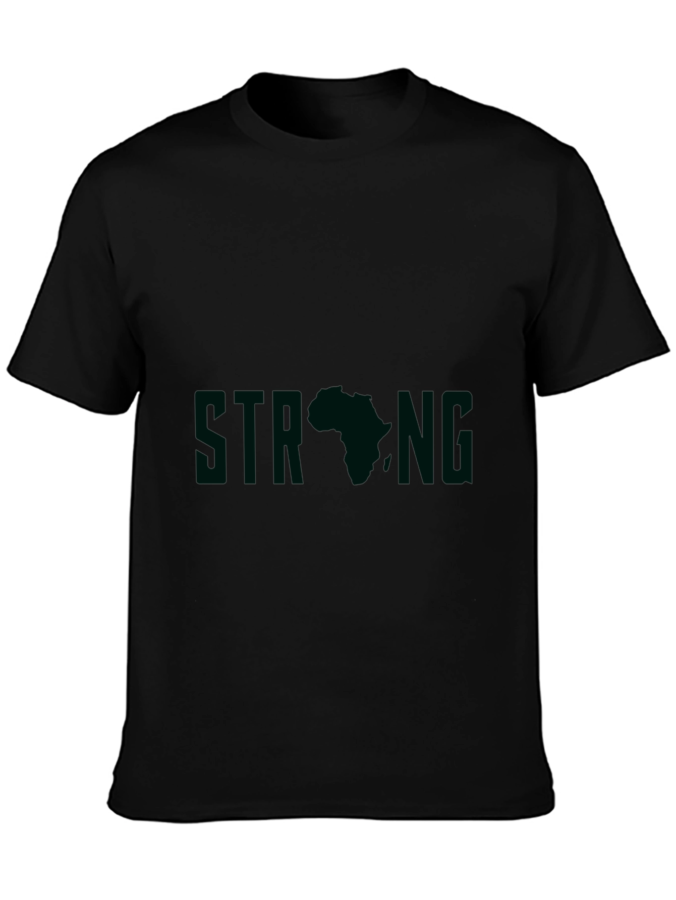 Strong Africa Graphic Tee - Black Unisex T-Shirt