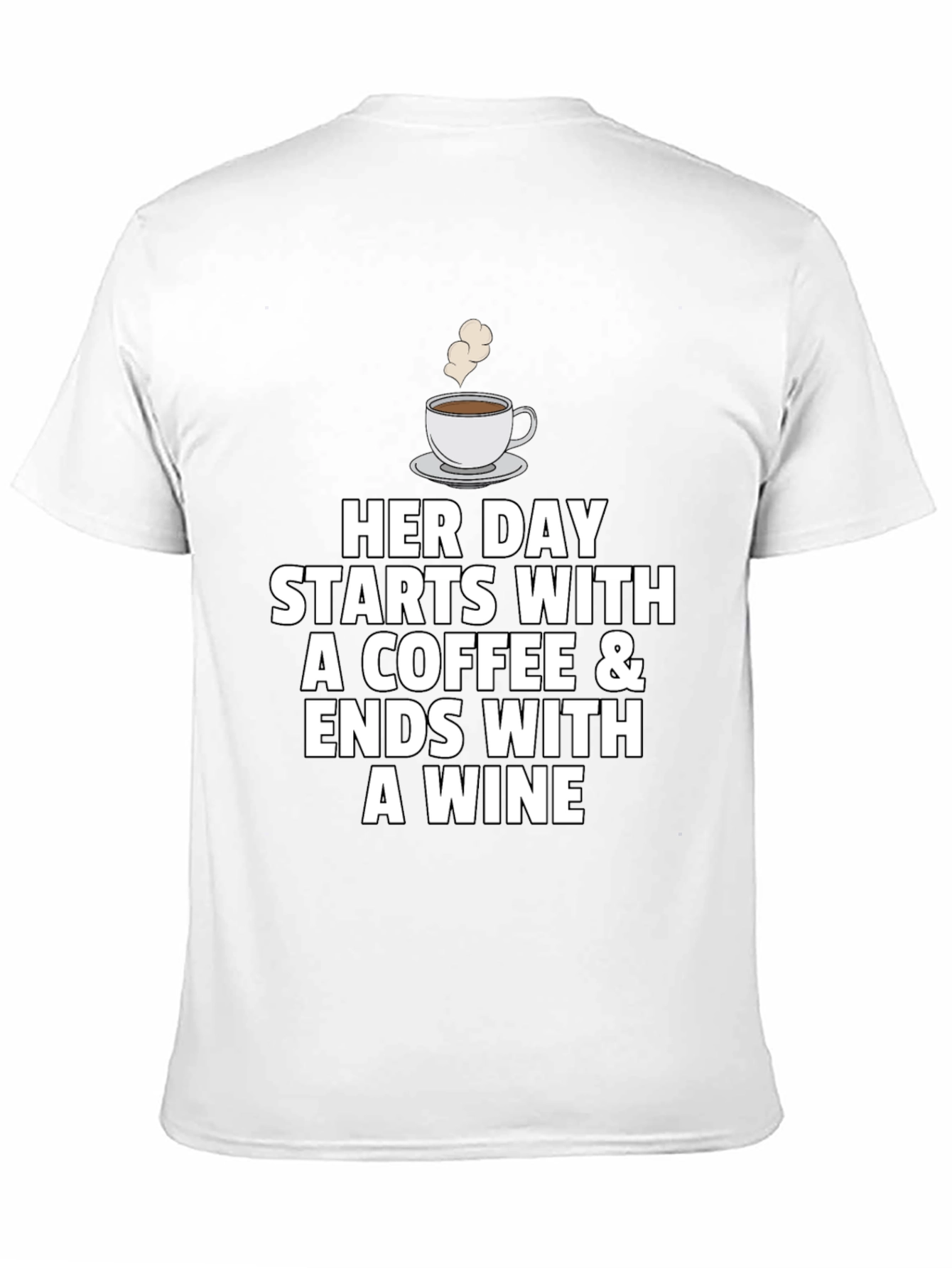 Coffee and Wine T-Shirt - Womens Daily Wear