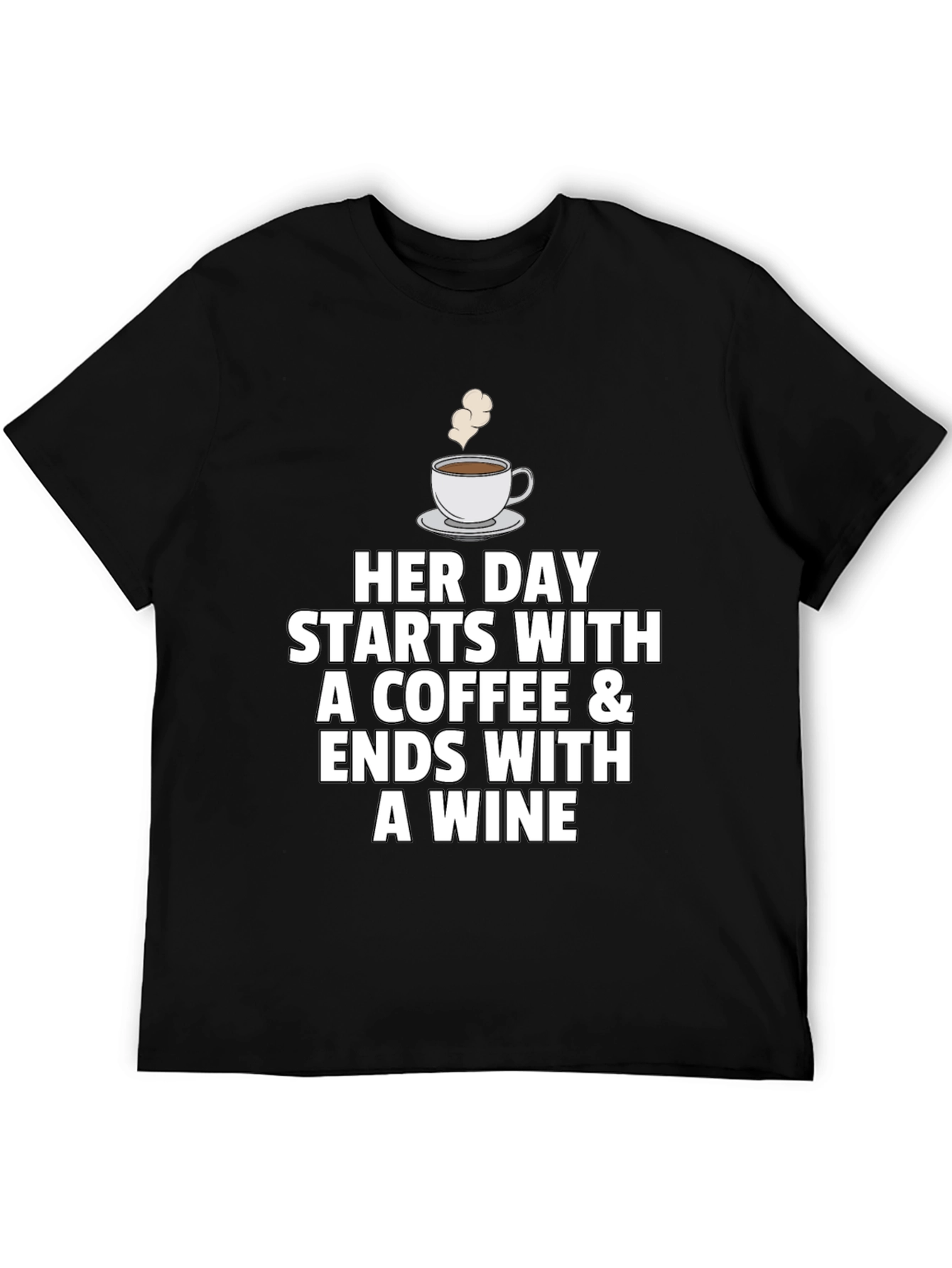Coffee and Wine T-Shirt - Womens Daily Wear