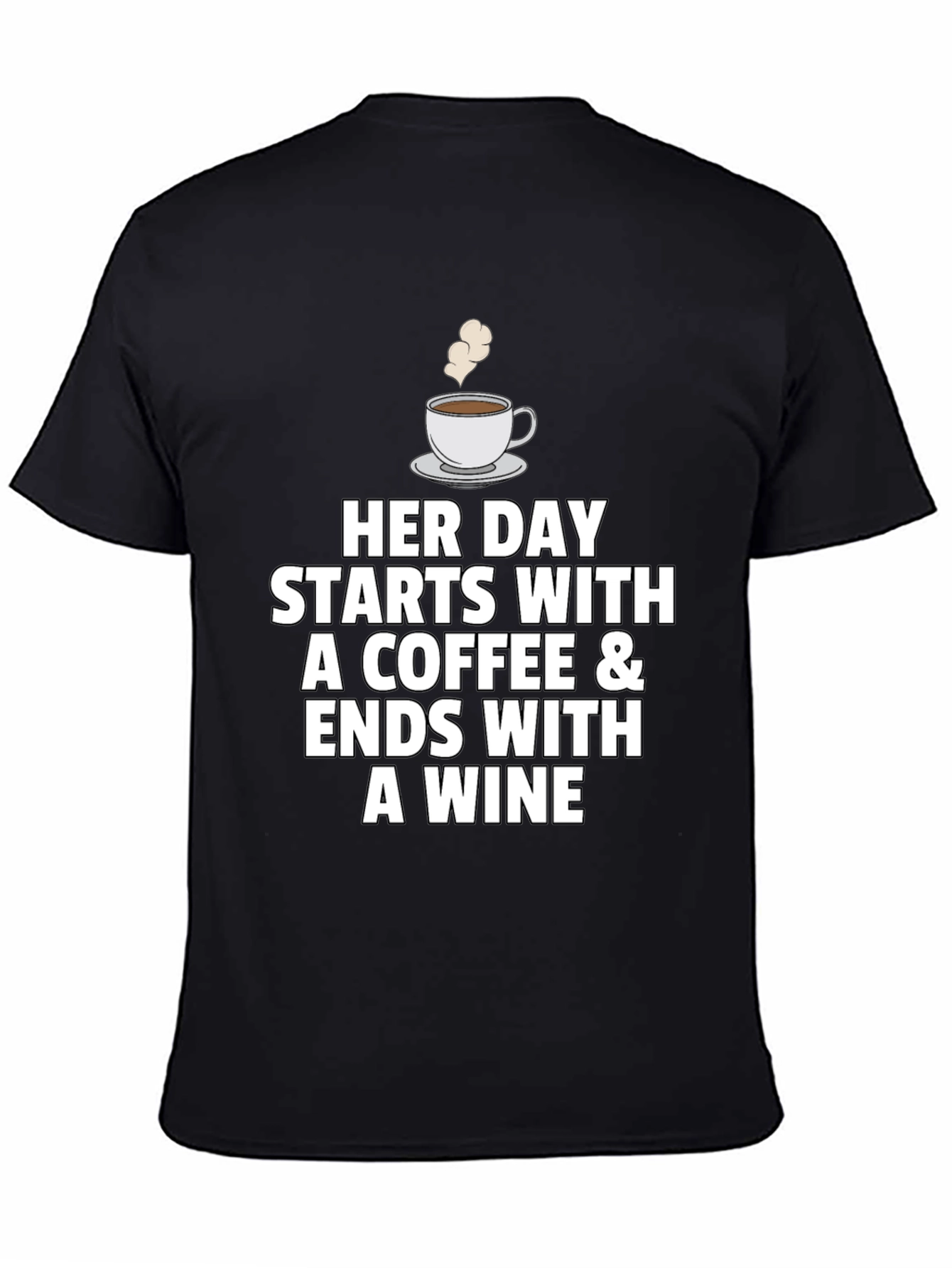 Coffee and Wine T-Shirt - Womens Daily Wear