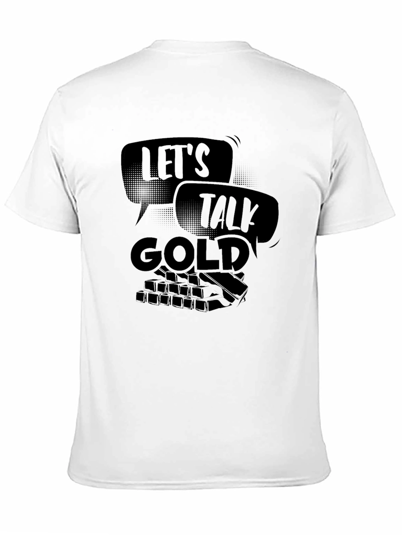 Lets Talk Gold Graphic T-Shirt - Black