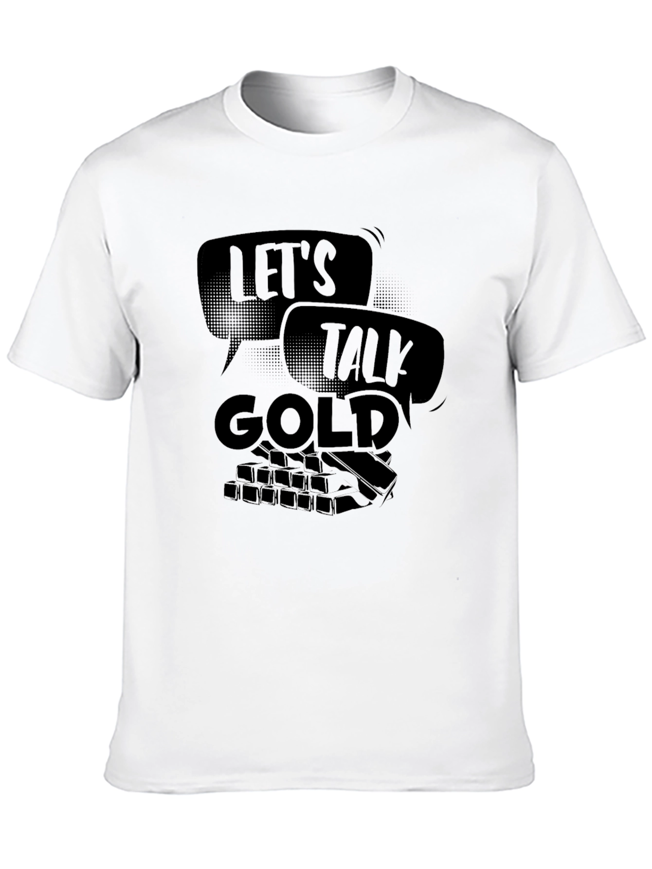 Lets Talk Gold Graphic T-Shirt - Black