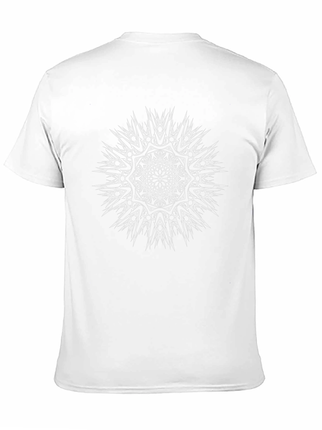 White Mandala Graphic Black T-Shirt
