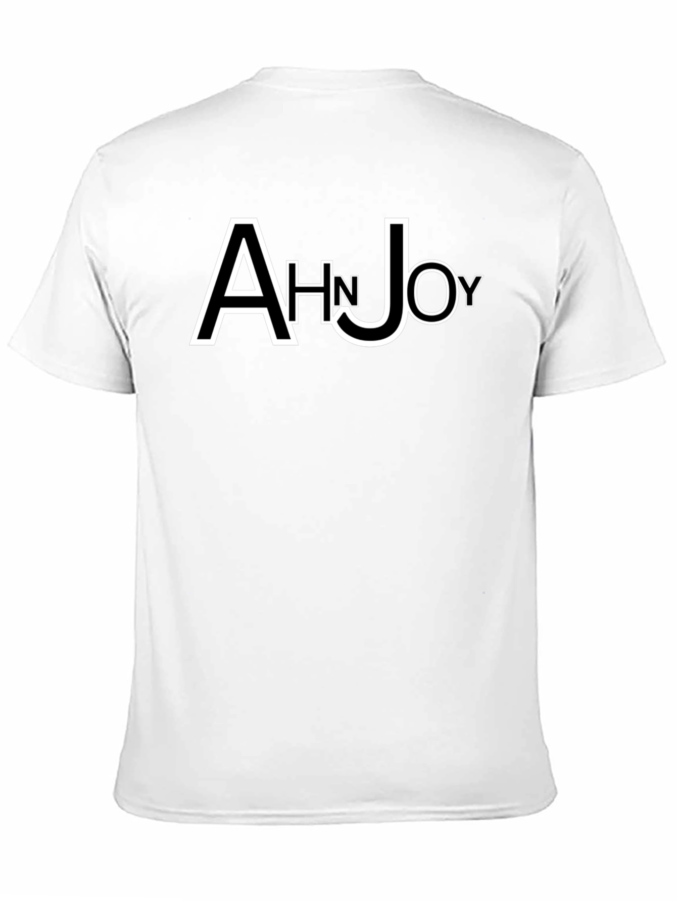 Ahn Joy Black T-Shirt with Unique Lettering